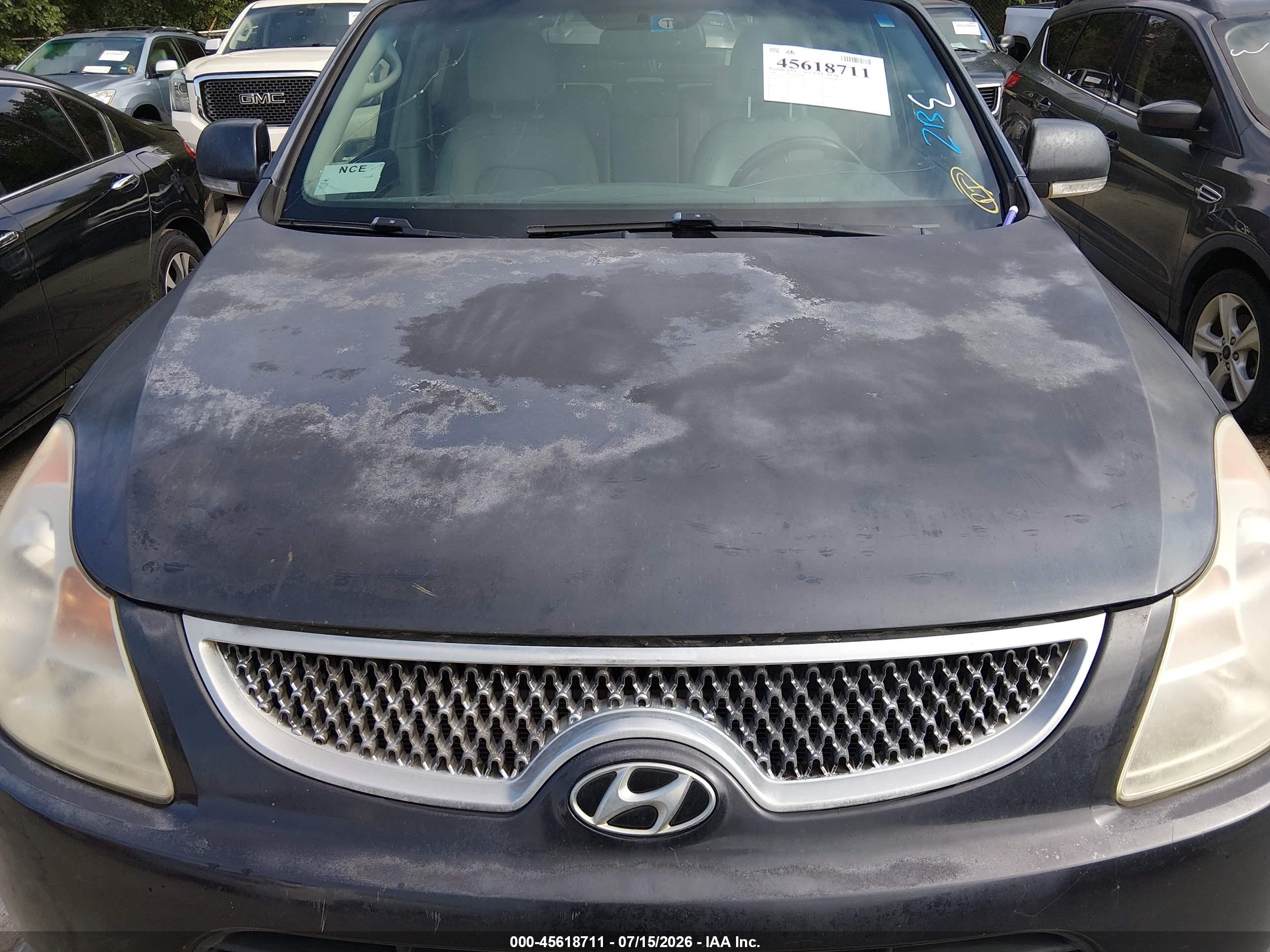 2007 Hyundai Veracruz Gls/limited/se Black vin: KM8NU13C87U007363
