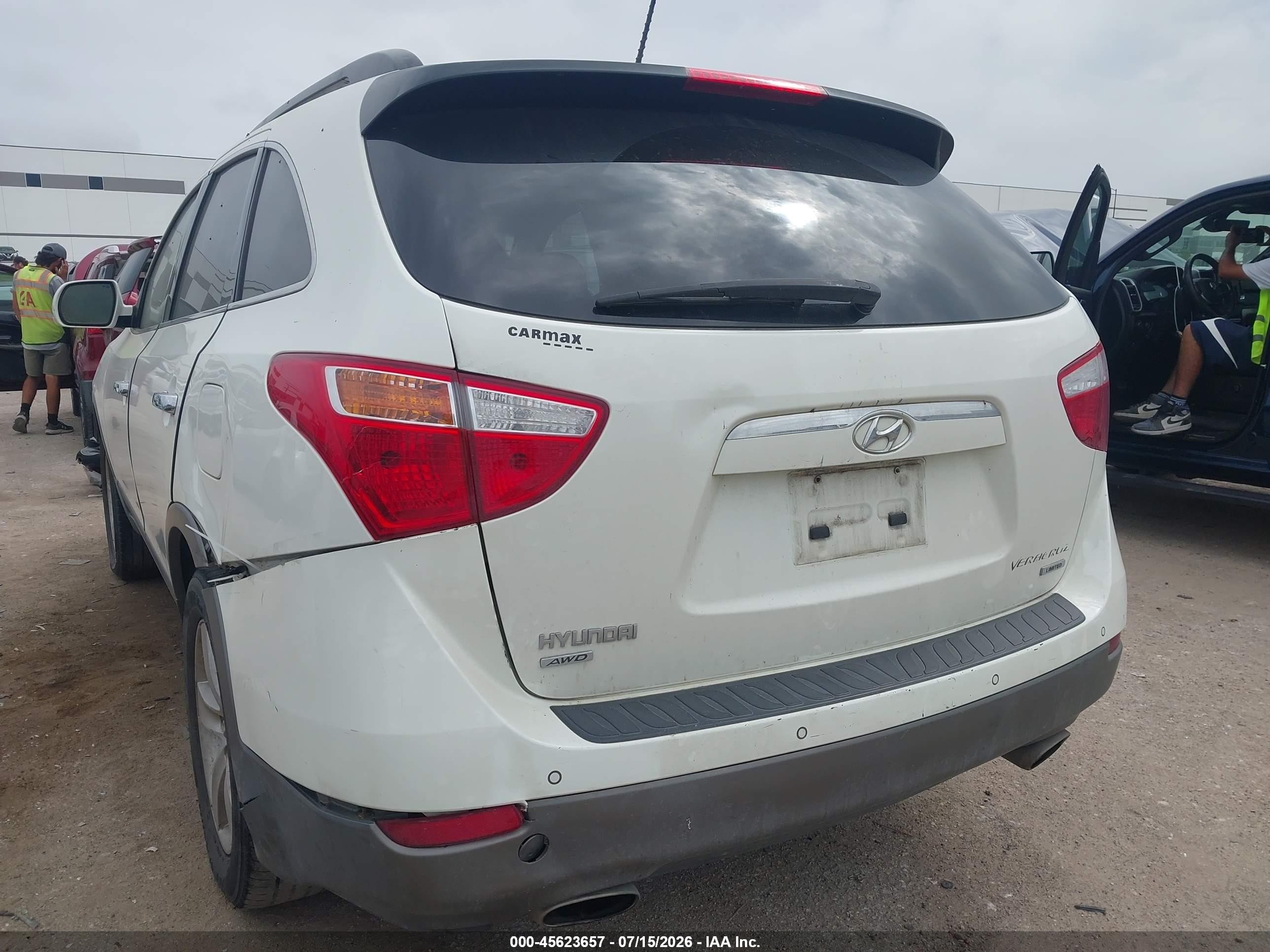 2007 Hyundai Veracruz Gls/limited/se White vin: KM8NU13C97U023734