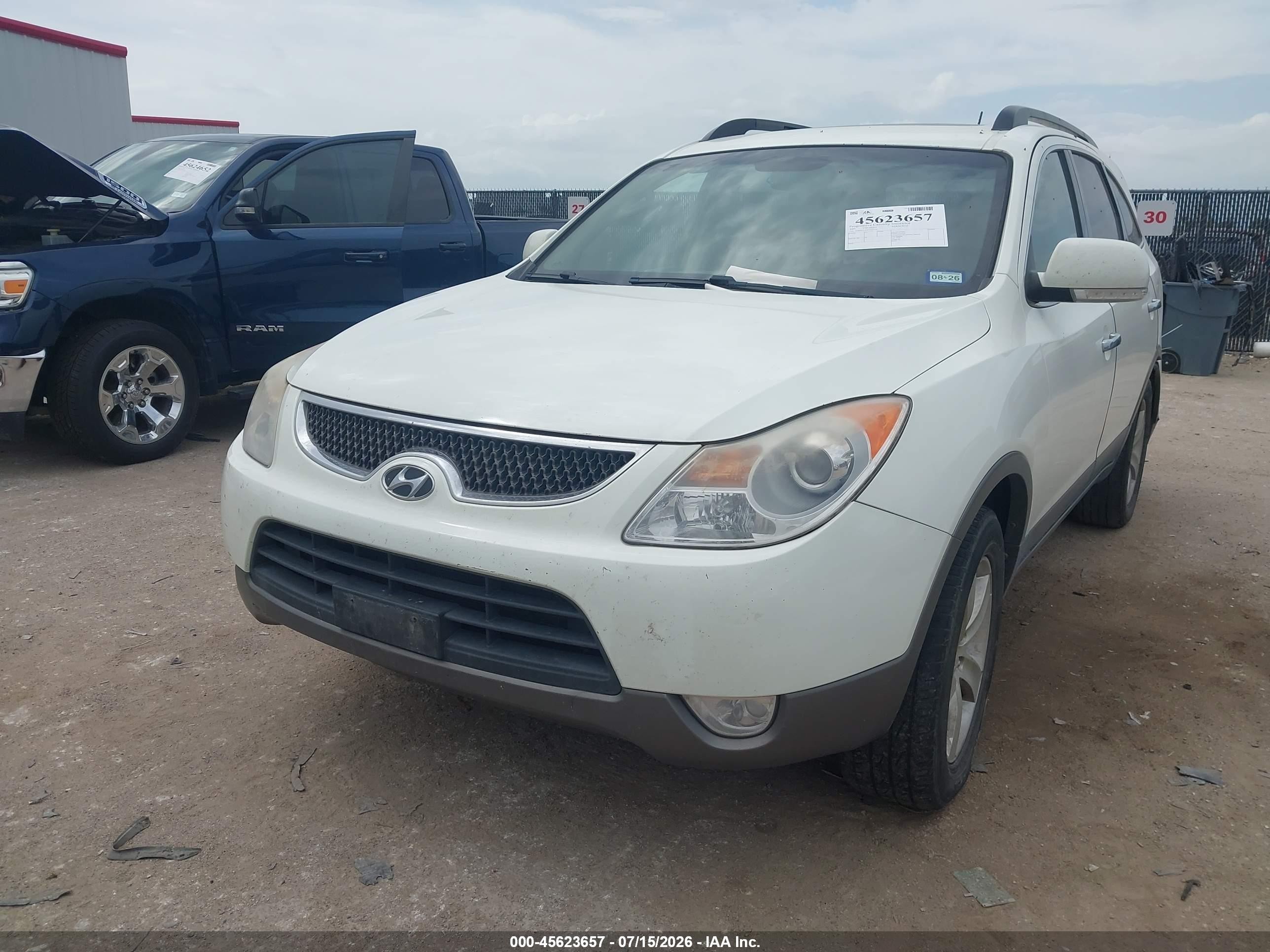 2007 Hyundai Veracruz Gls/limited/se White vin: KM8NU13C97U023734