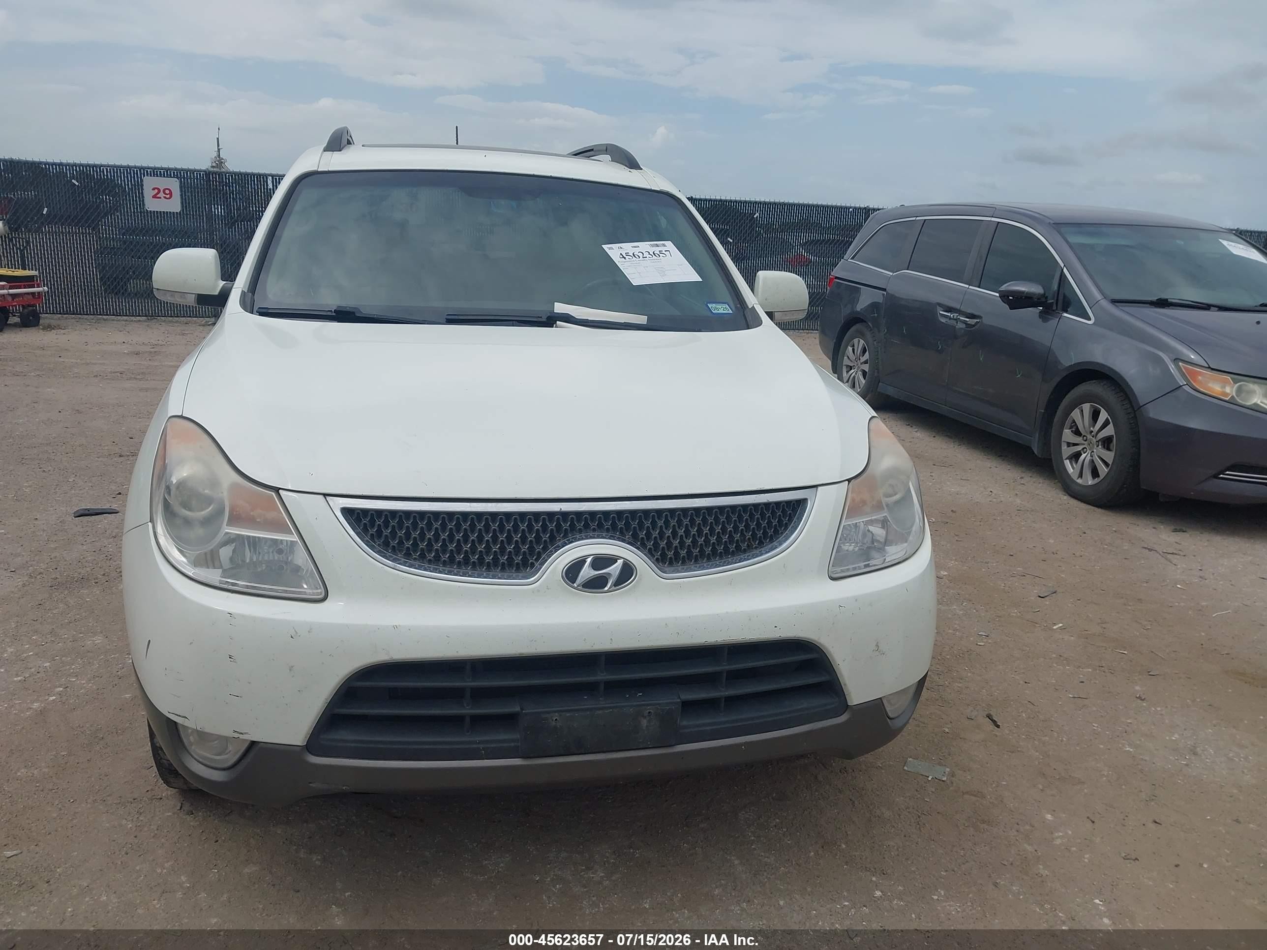 2007 Hyundai Veracruz Gls/limited/se White vin: KM8NU13C97U023734