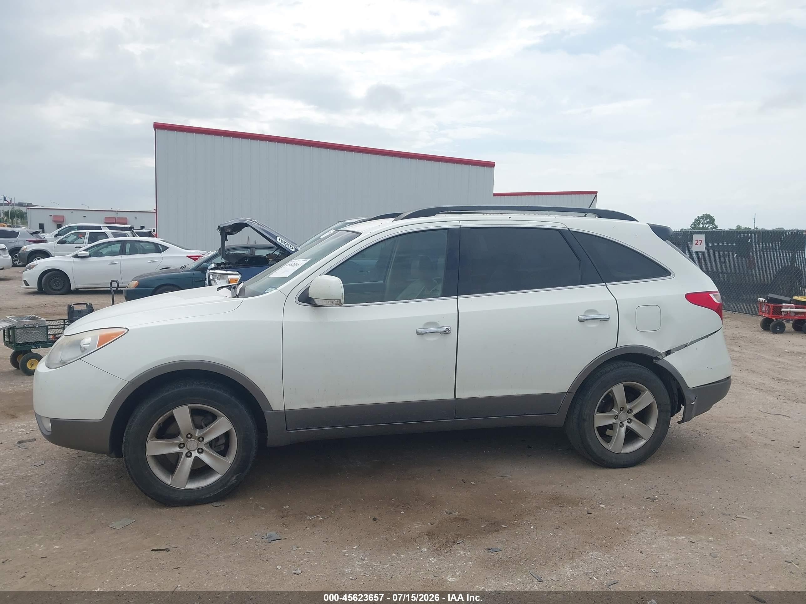 2007 Hyundai Veracruz Gls/limited/se White vin: KM8NU13C97U023734