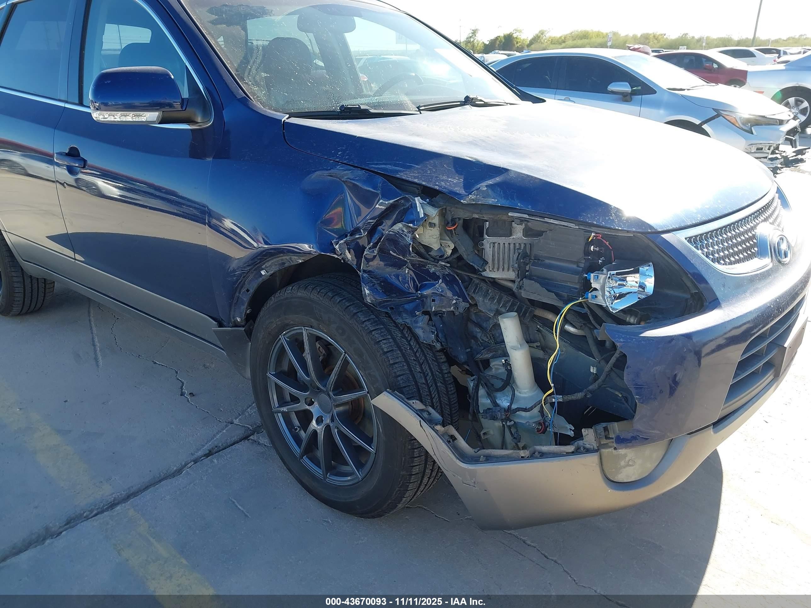 2007 Hyundai Veracruz Gls/limited/se Blue vin: KM8NU13C97U028108