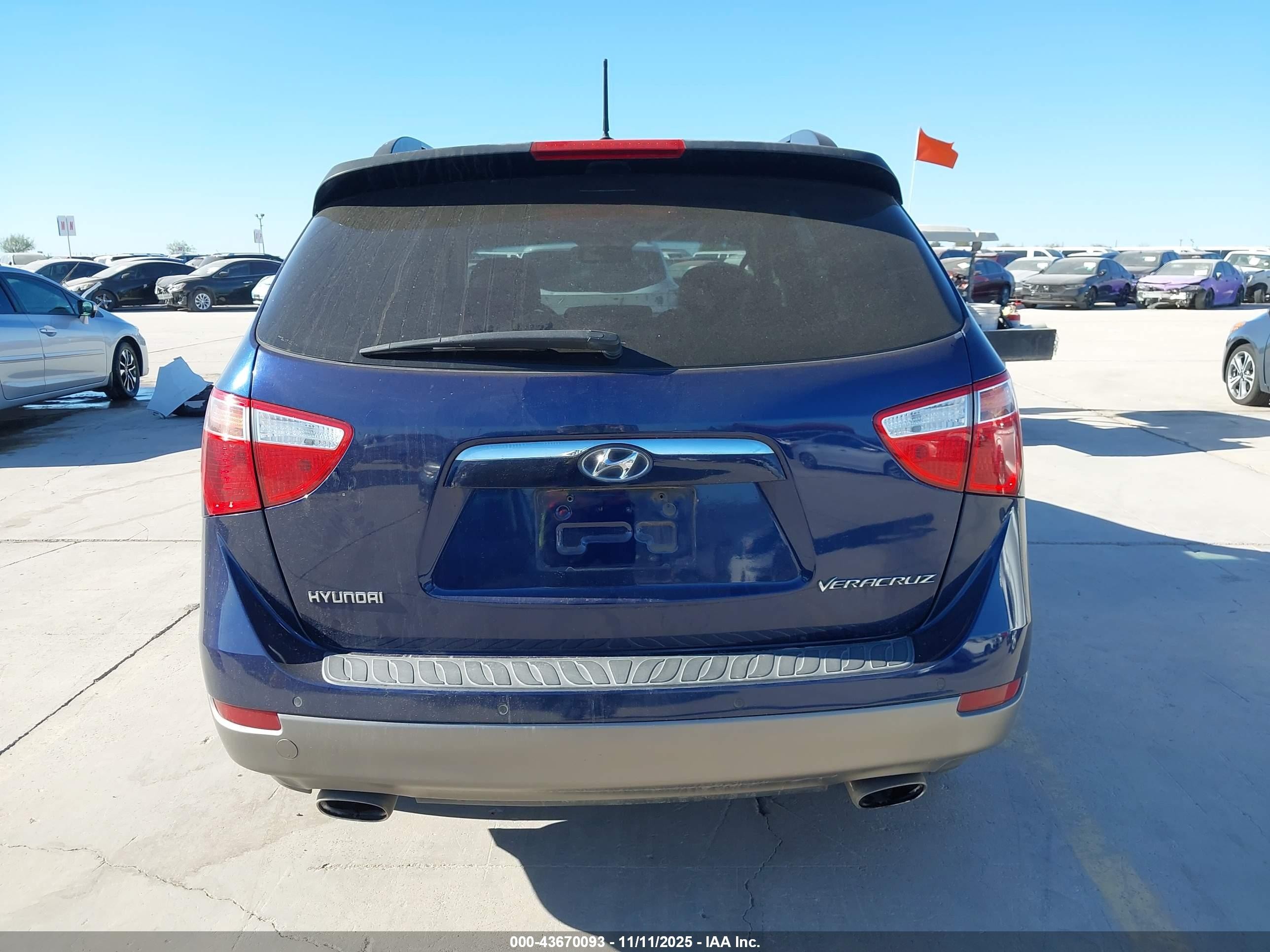 2007 Hyundai Veracruz Gls/limited/se Blue vin: KM8NU13C97U028108