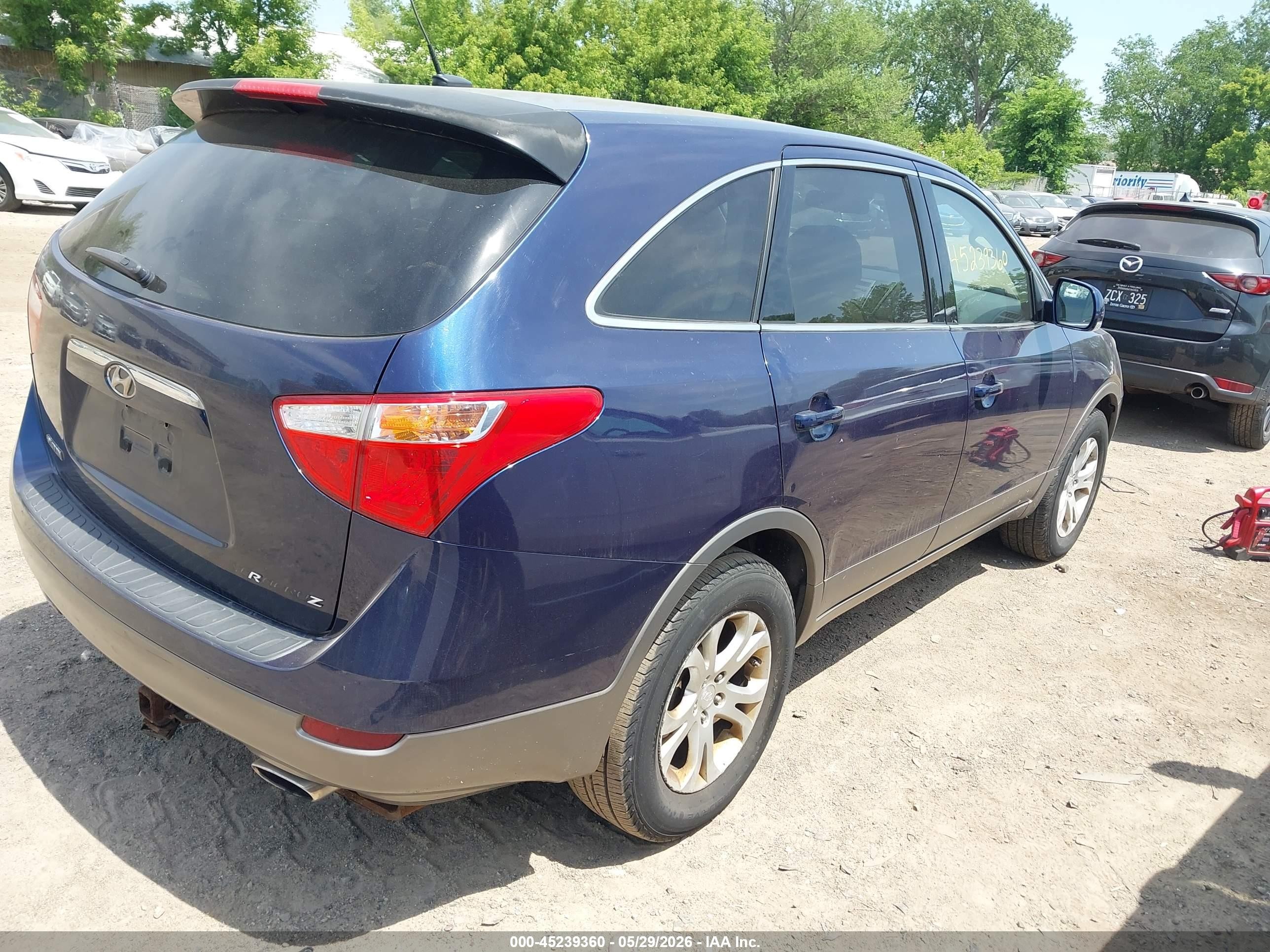 2008 Hyundai Veracruz Gls/se/limited Blue vin: KM8NU13C98U061532