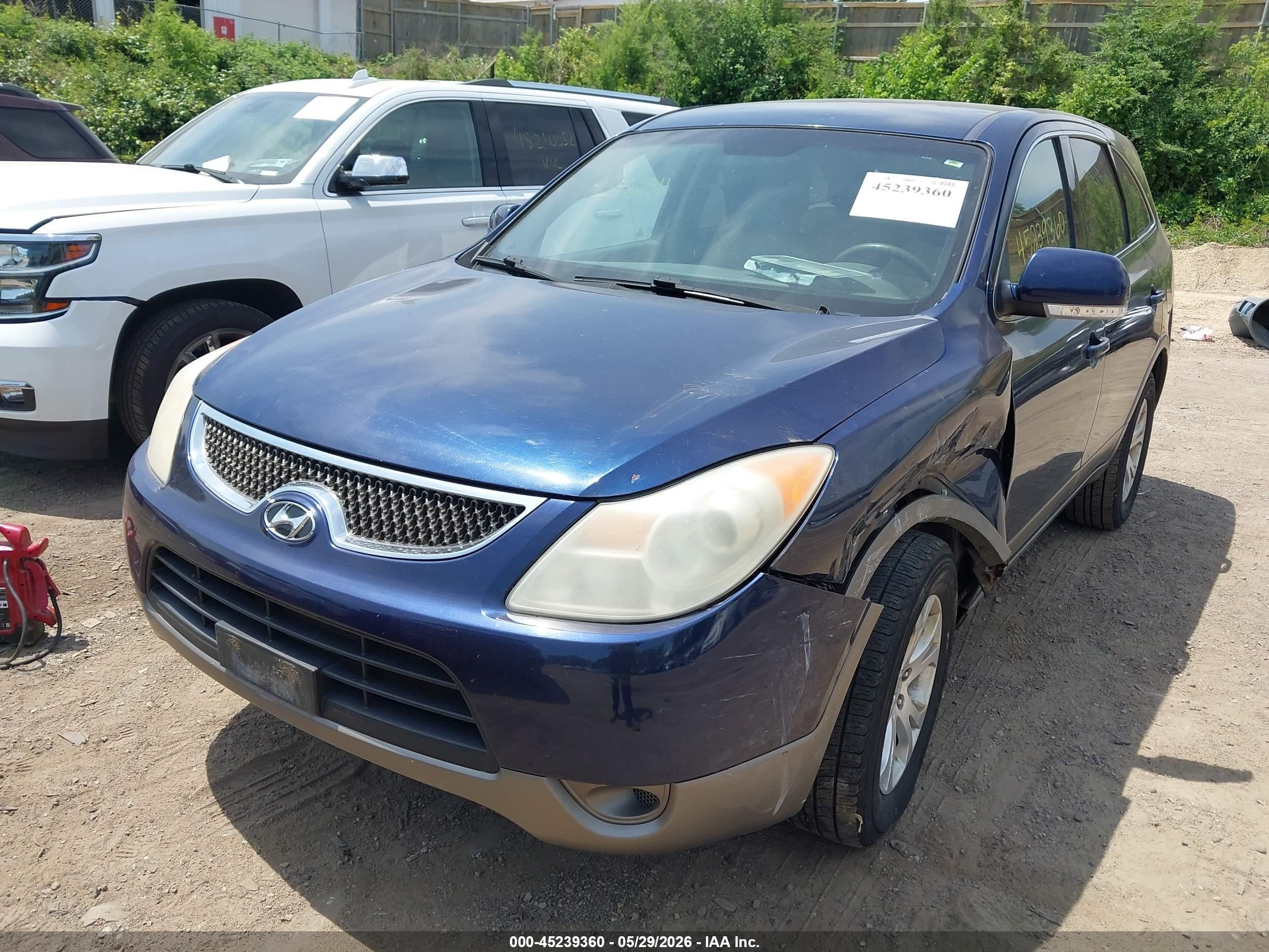 2008 Hyundai Veracruz Gls/se/limited Blue vin: KM8NU13C98U061532