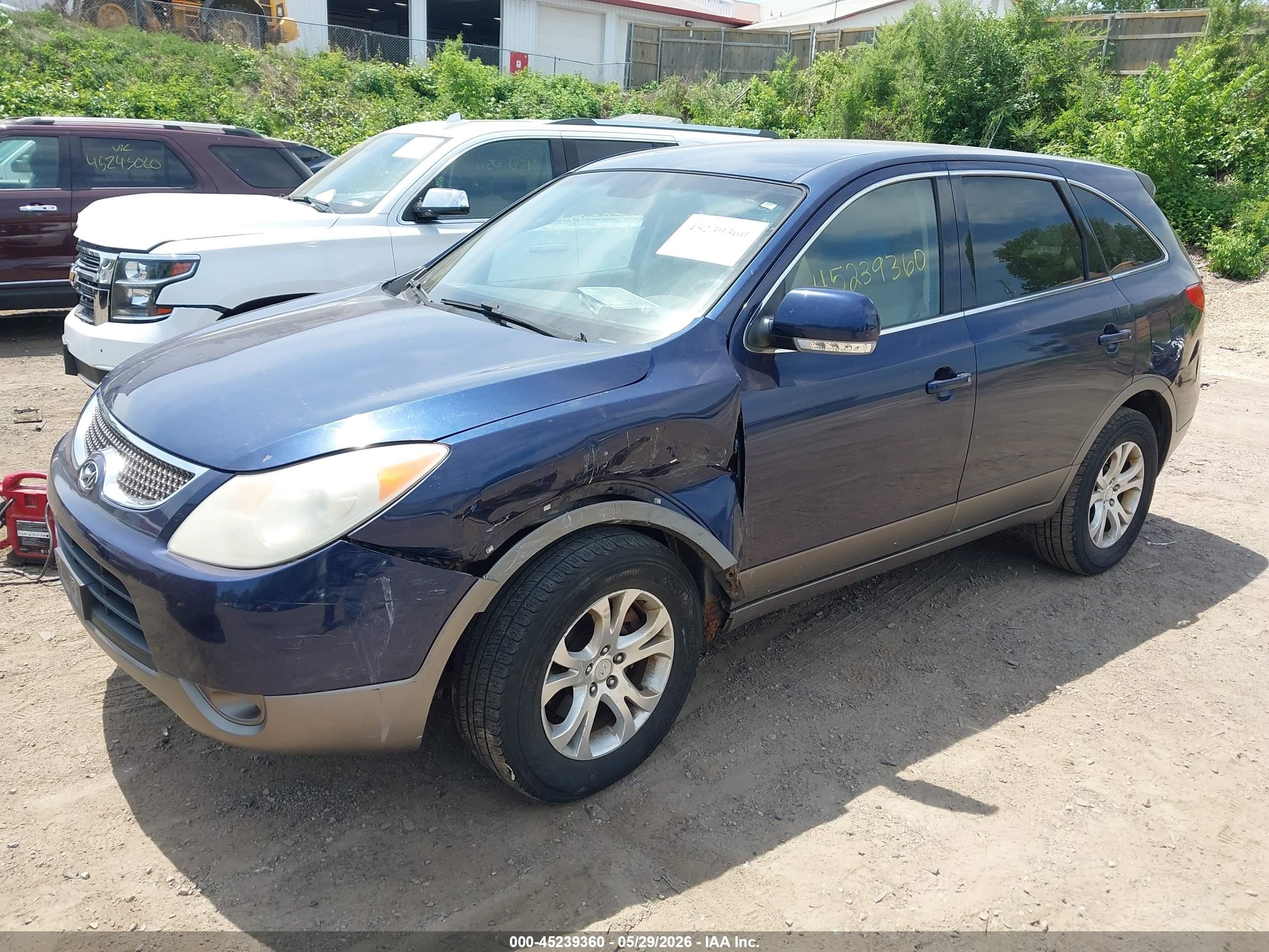 2008 Hyundai Veracruz Gls/se/limited Blue vin: KM8NU13C98U061532
