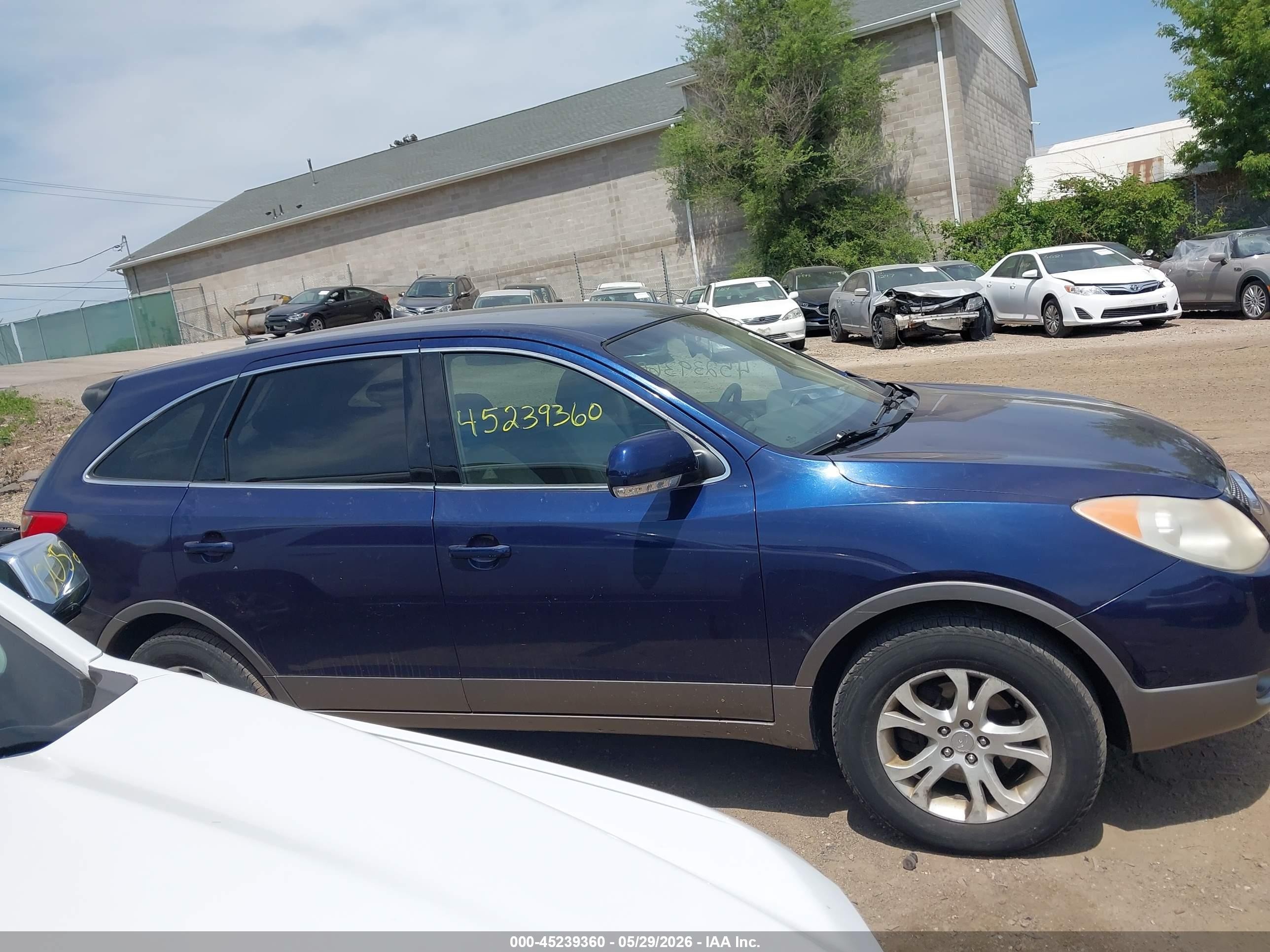 2008 Hyundai Veracruz Gls/se/limited Blue vin: KM8NU13C98U061532