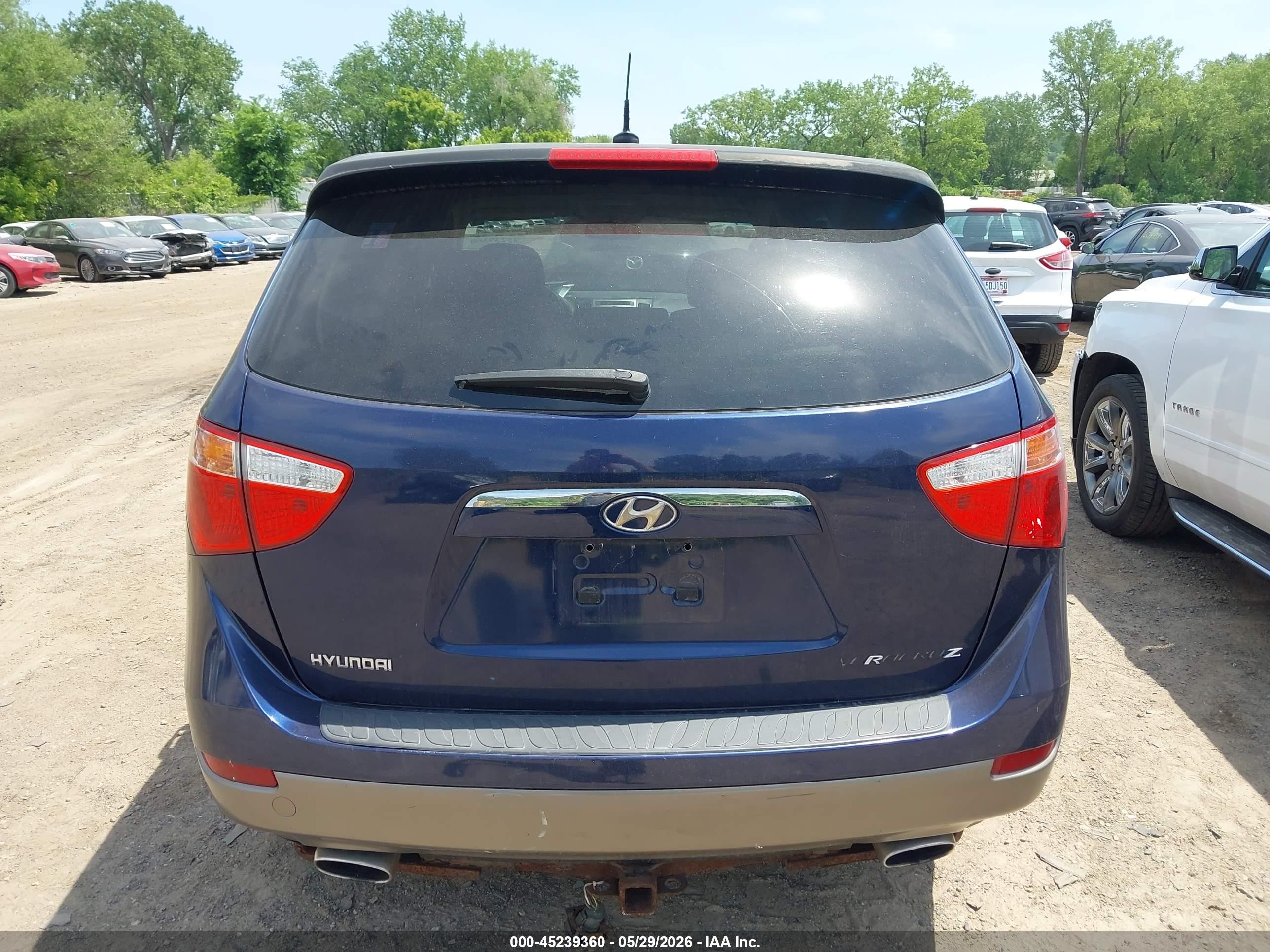 2008 Hyundai Veracruz Gls/se/limited Blue vin: KM8NU13C98U061532
