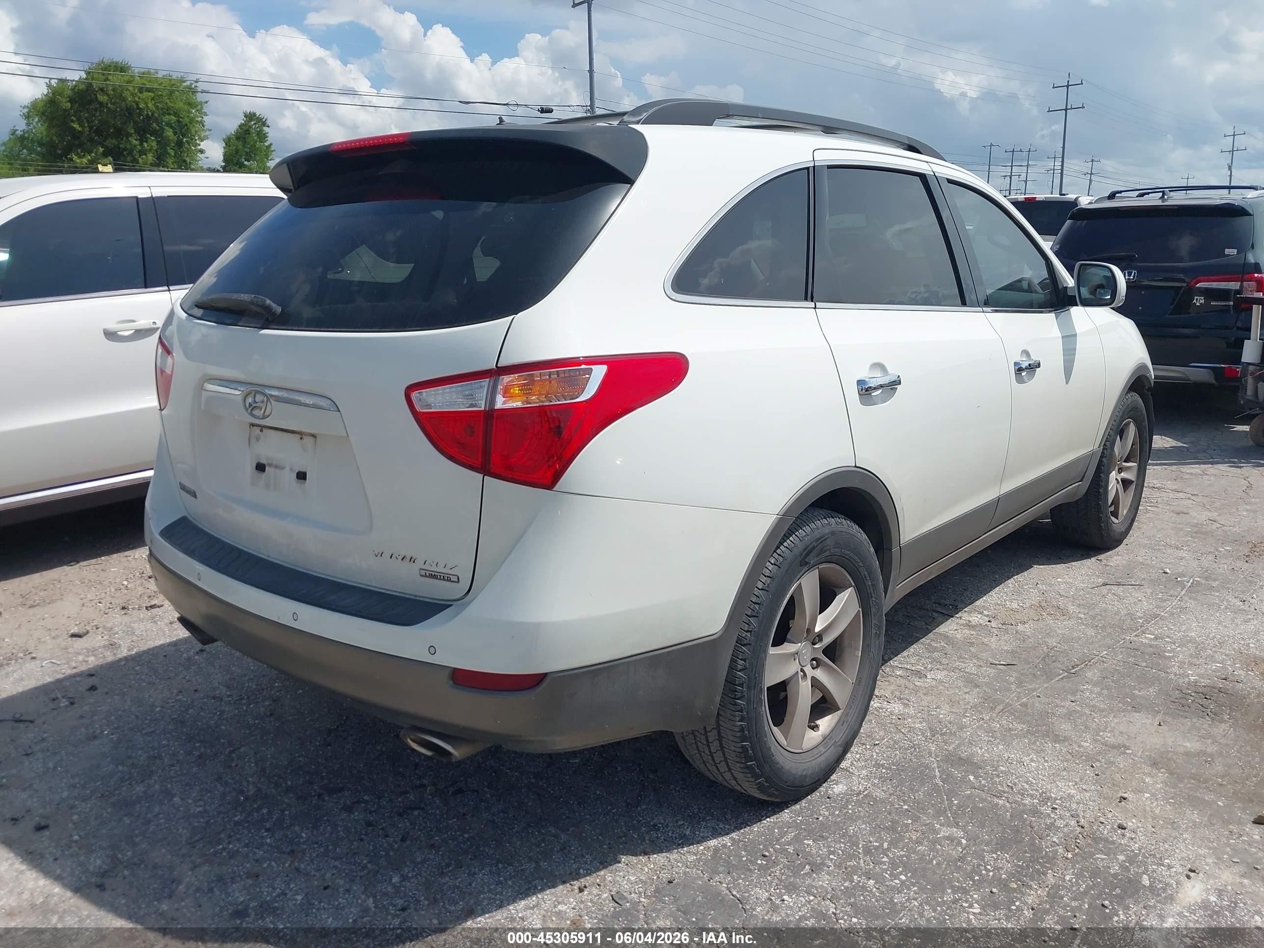 2008 Hyundai Veracruz Gls/limited/se White vin: KM8NU13CX8U033996