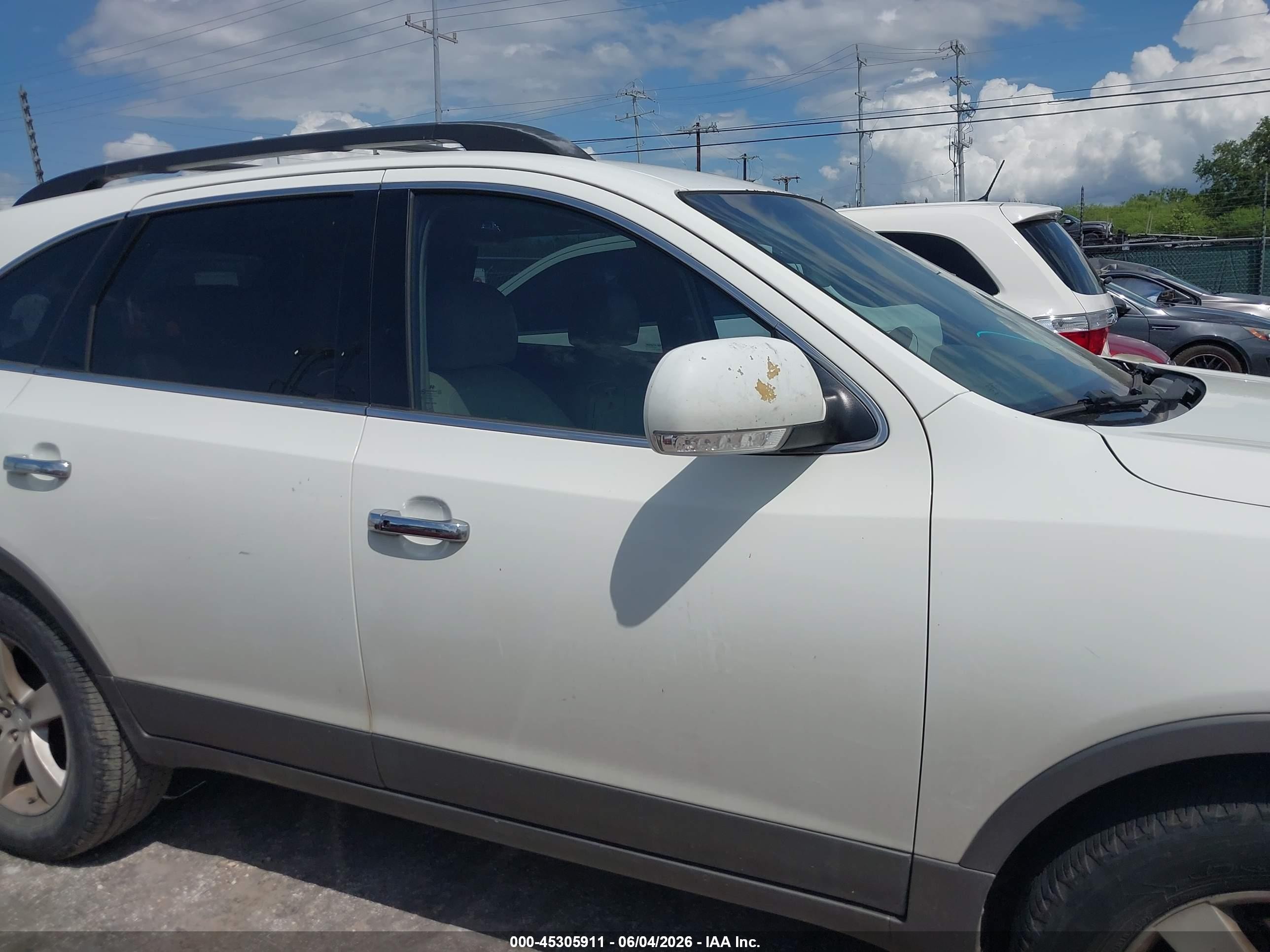 2008 Hyundai Veracruz Gls/limited/se White vin: KM8NU13CX8U033996