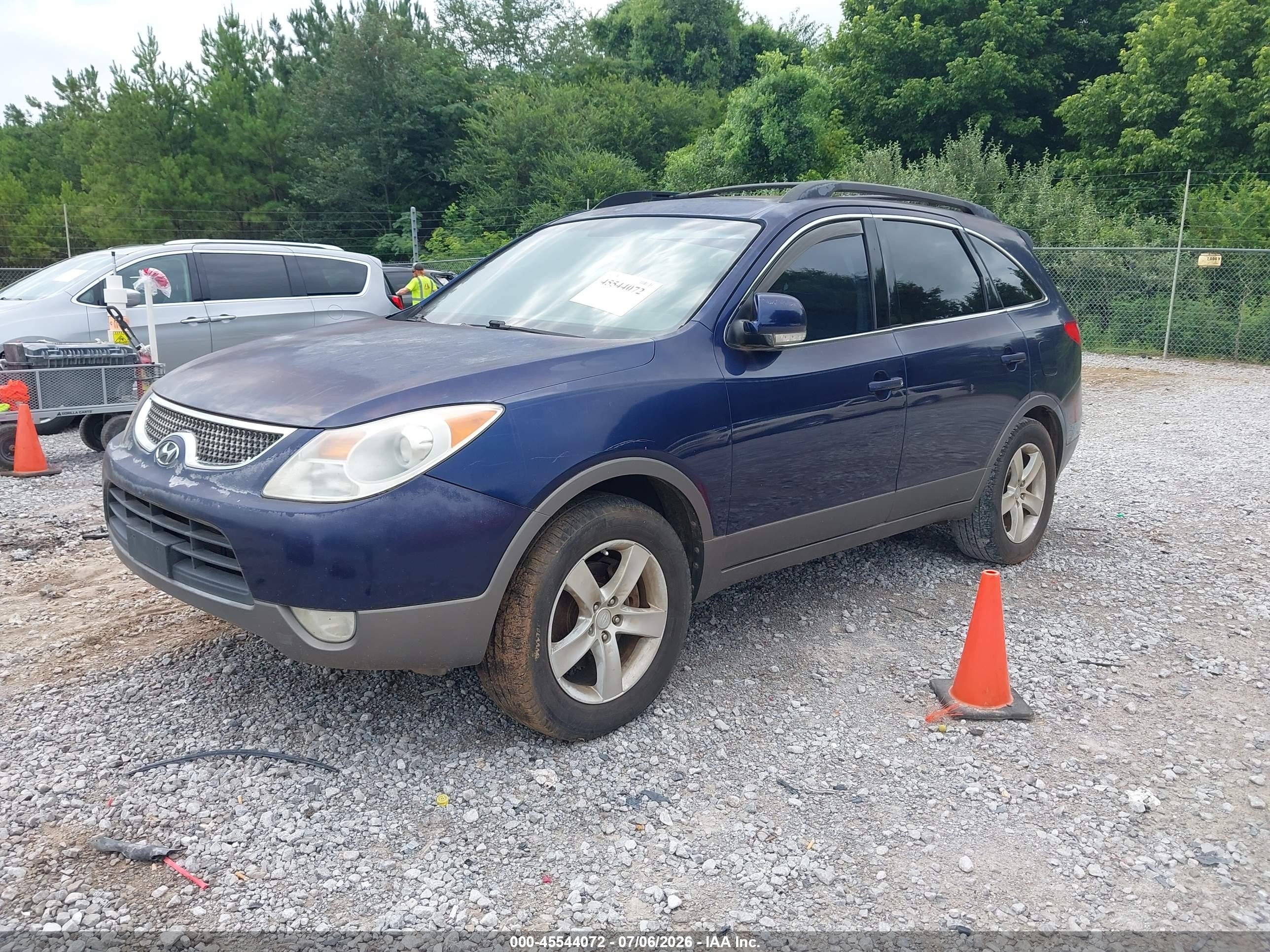 2008 Hyundai Veracruz Gls/limited/se Blue vin: KM8NU13CX8U035375