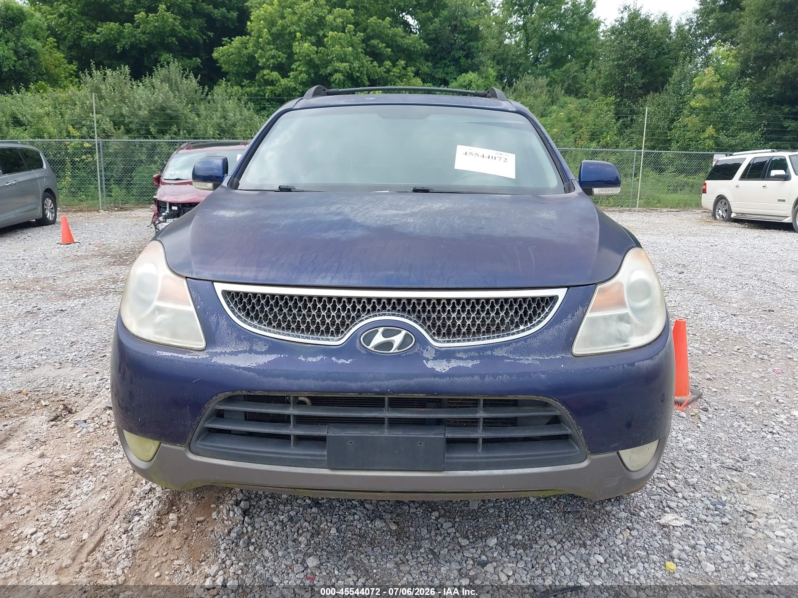 2008 Hyundai Veracruz Gls/limited/se Blue vin: KM8NU13CX8U035375