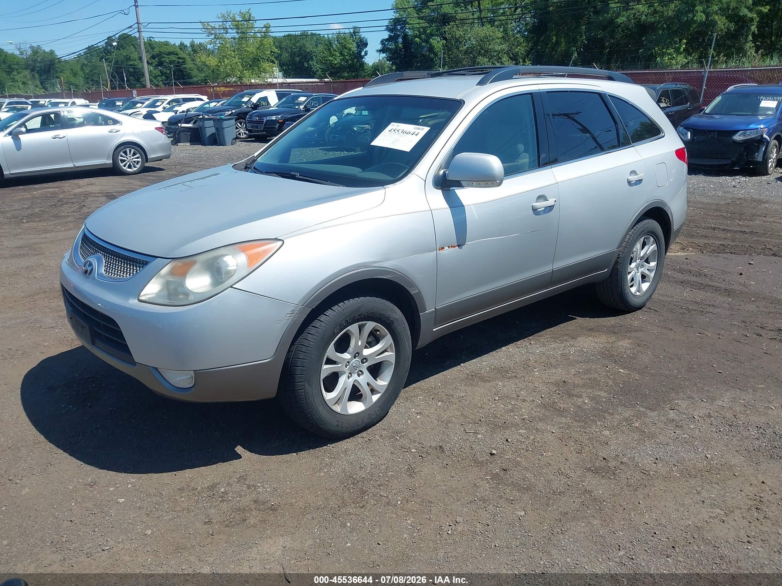 2011 Hyundai Veracruz Gls Silver vin: KM8NU4CC0BU143335