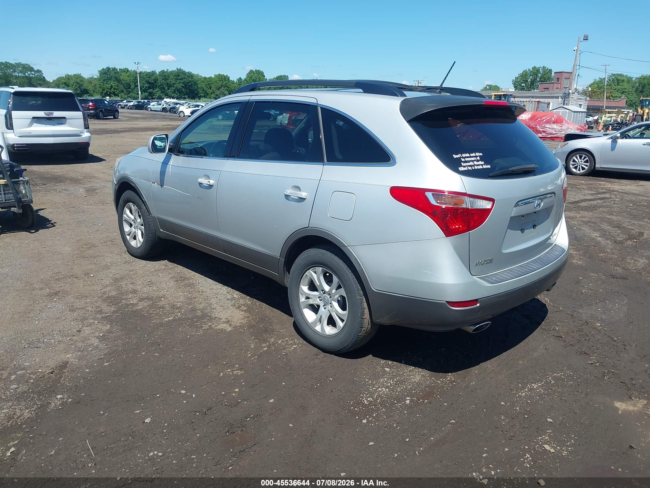 2011 Hyundai Veracruz Gls Silver vin: KM8NU4CC0BU143335