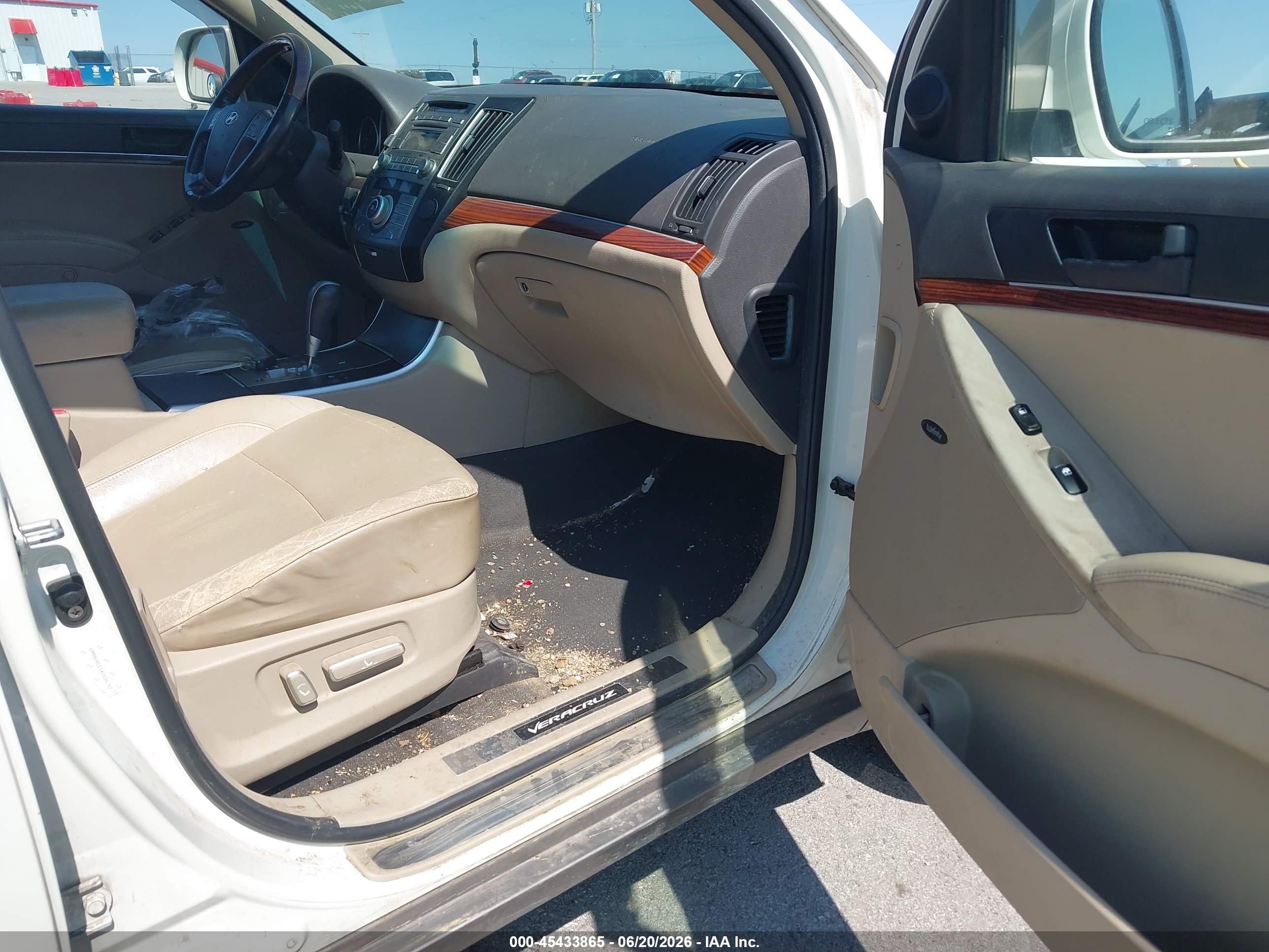 2010 Hyundai Veracruz Limited White vin: KM8NU4CC1AU104297
