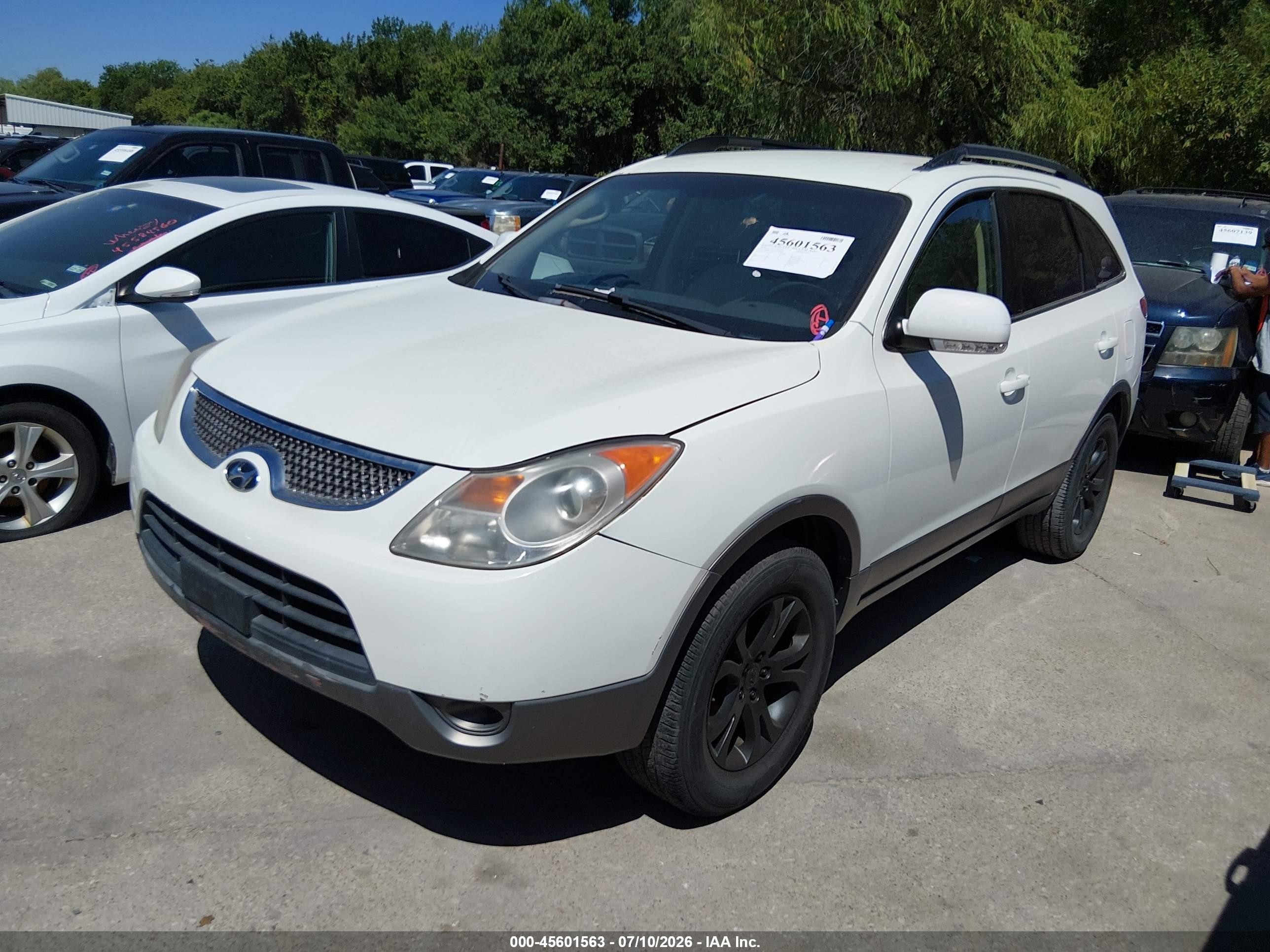 2010 Hyundai Veracruz Gls White vin: KM8NU4CC1AU132584