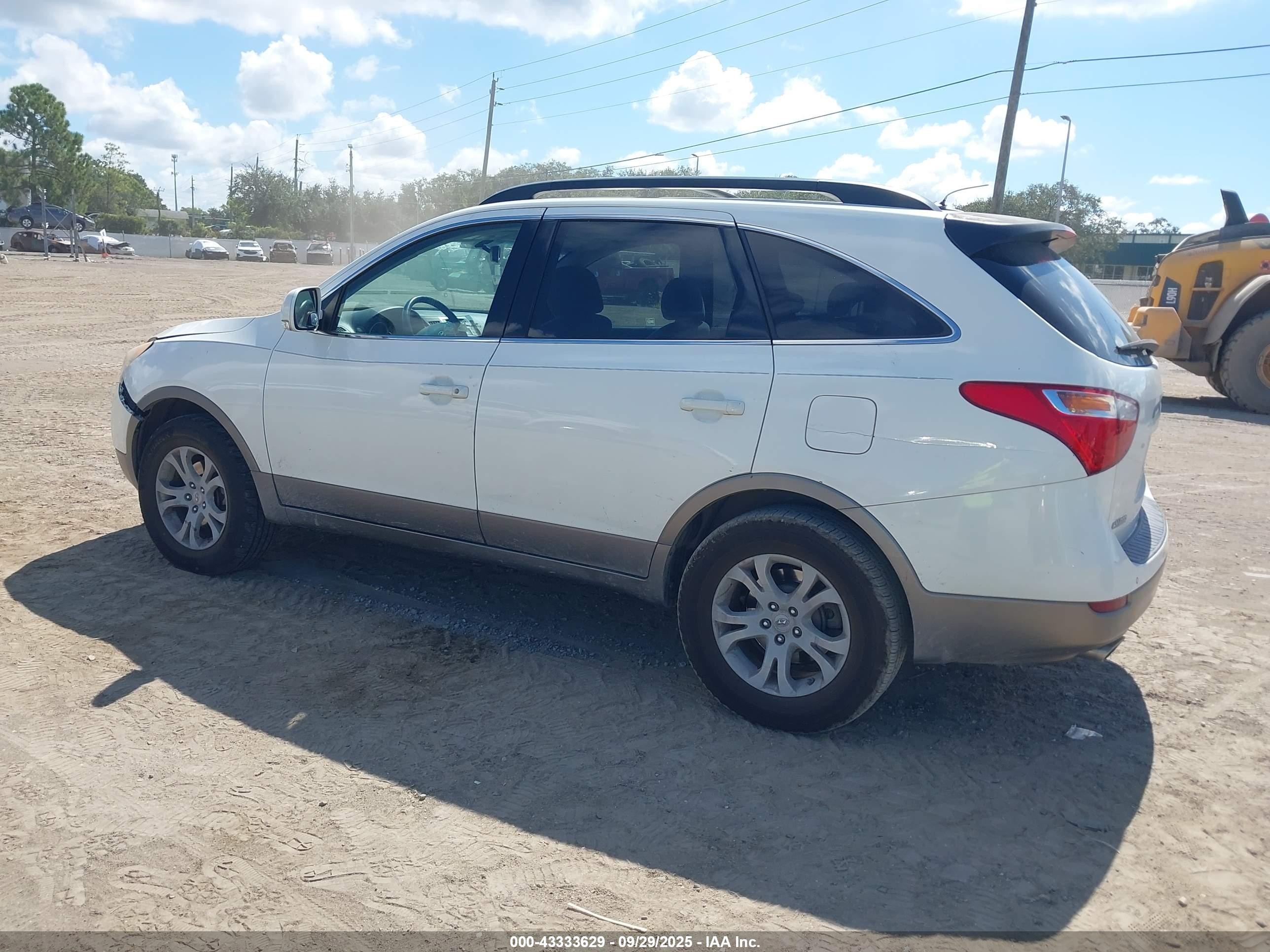 2011 Hyundai Veracruz Gls White vin: KM8NU4CC1BU140315