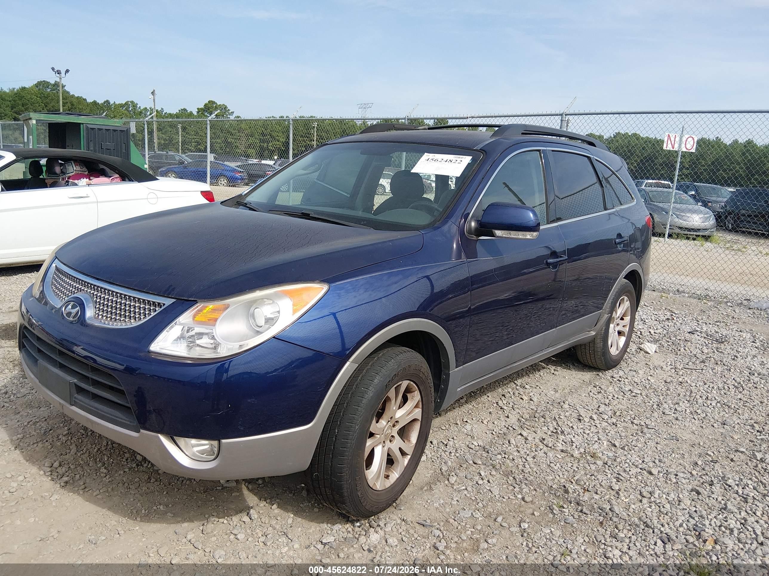 2011 Hyundai Veracruz Gls Blue vin: KM8NU4CC1BU173234