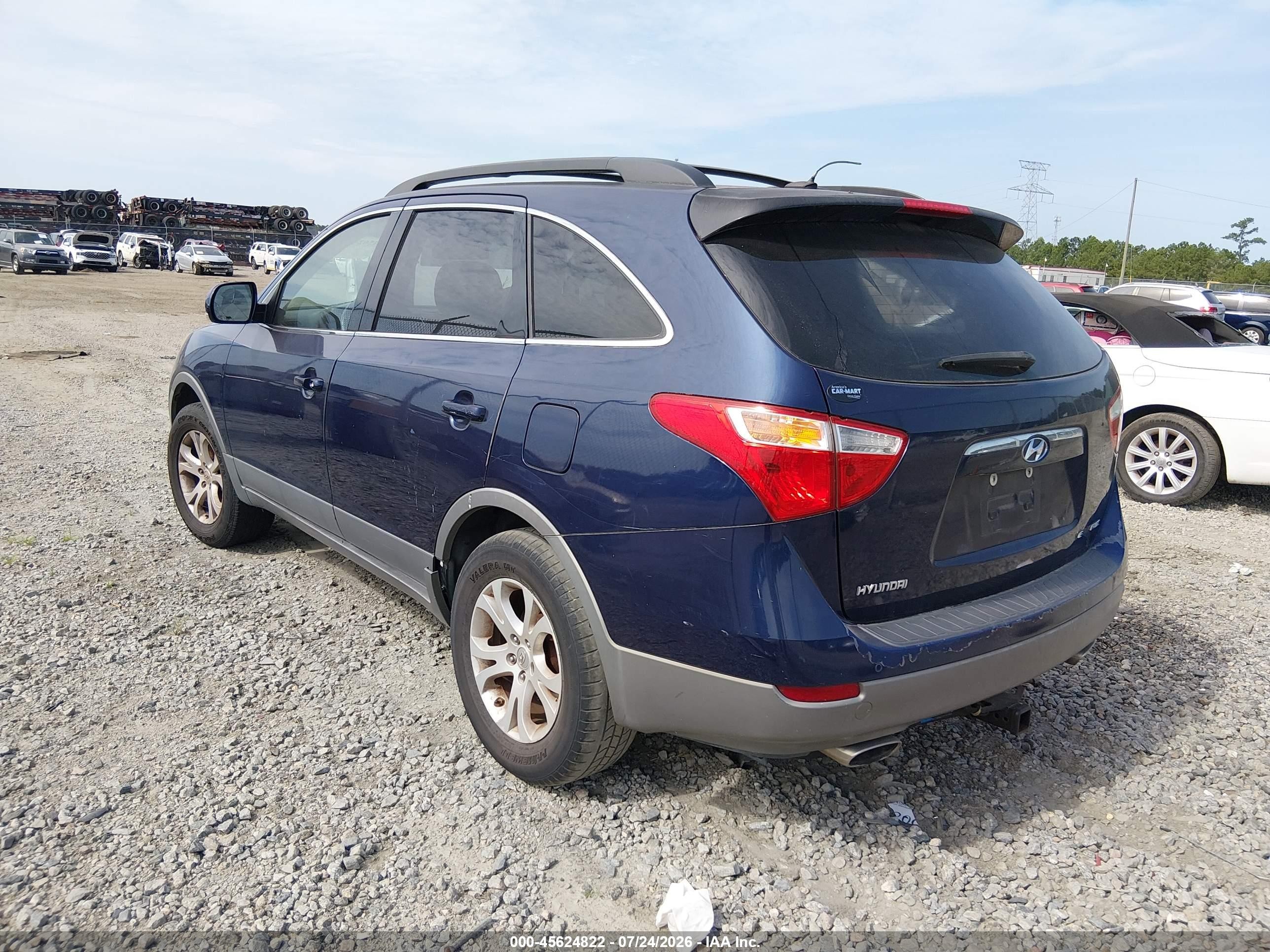 2011 Hyundai Veracruz Gls Blue vin: KM8NU4CC1BU173234