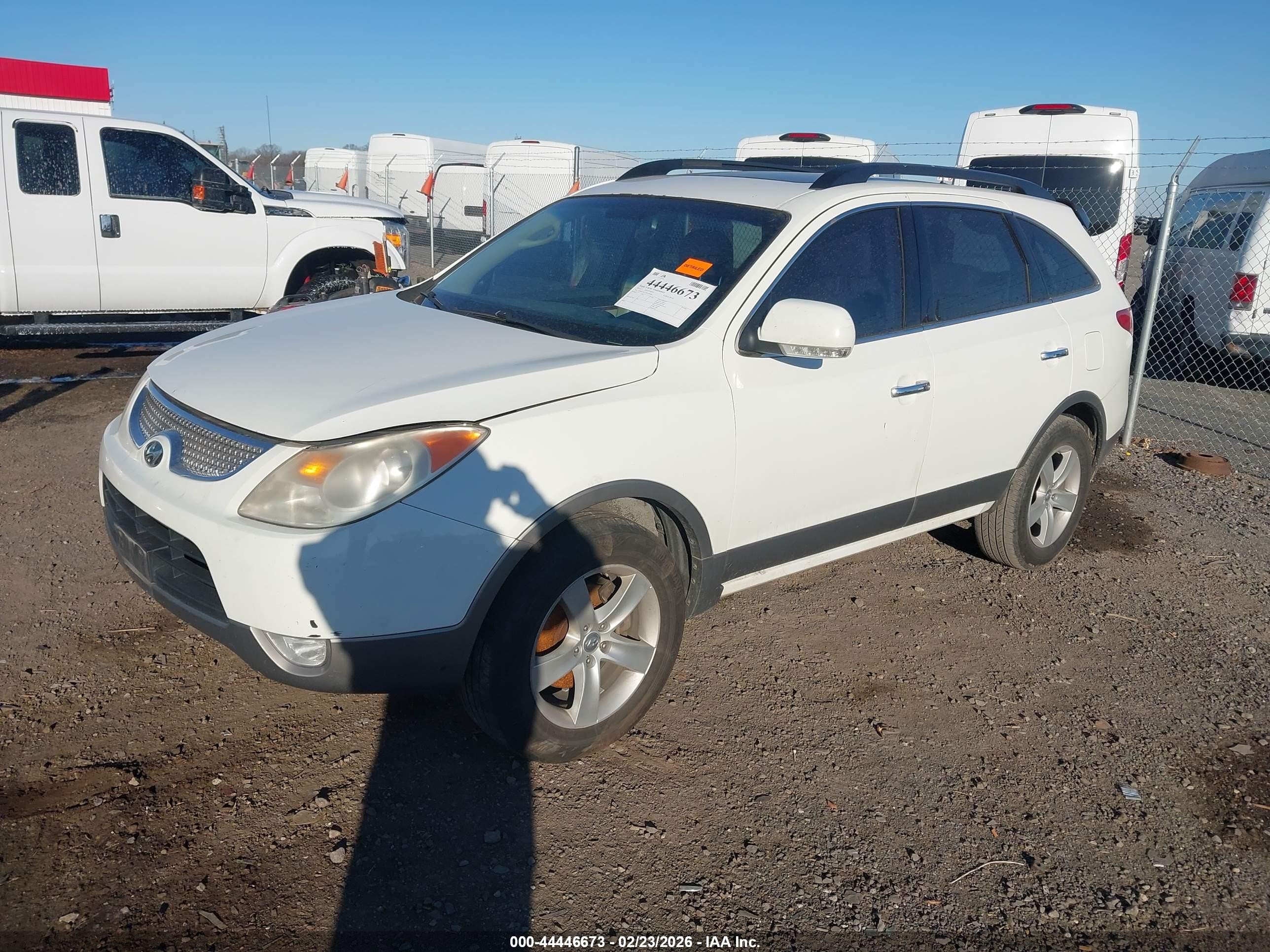 2011 Hyundai Veracruz Limited White vin: KM8NU4CC2BU166888