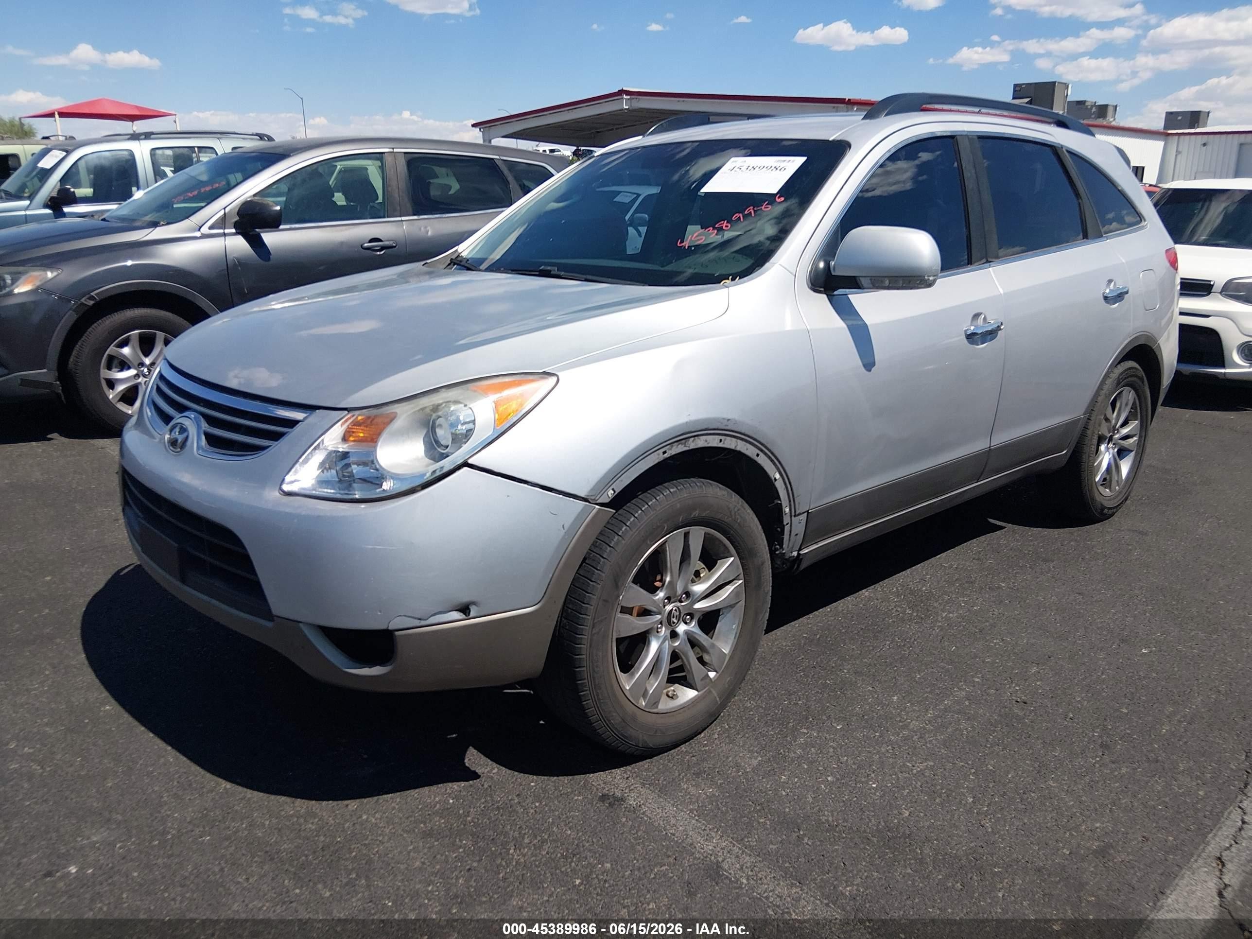 2012 Hyundai Veracruz Limited Silver vin: KM8NU4CC2CU202046