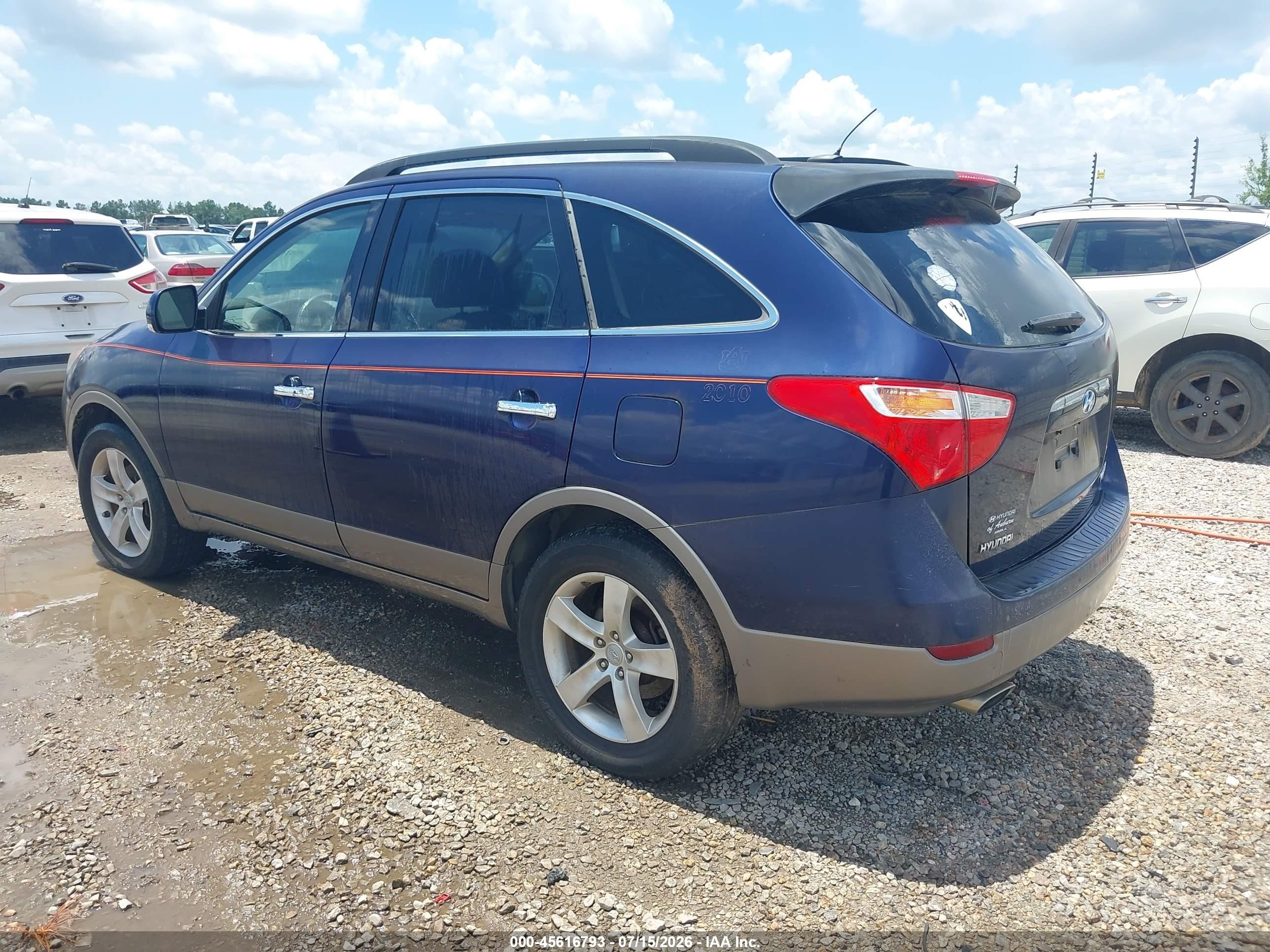 2010 Hyundai Veracruz Limited Blue vin: KM8NU4CC3AU100798