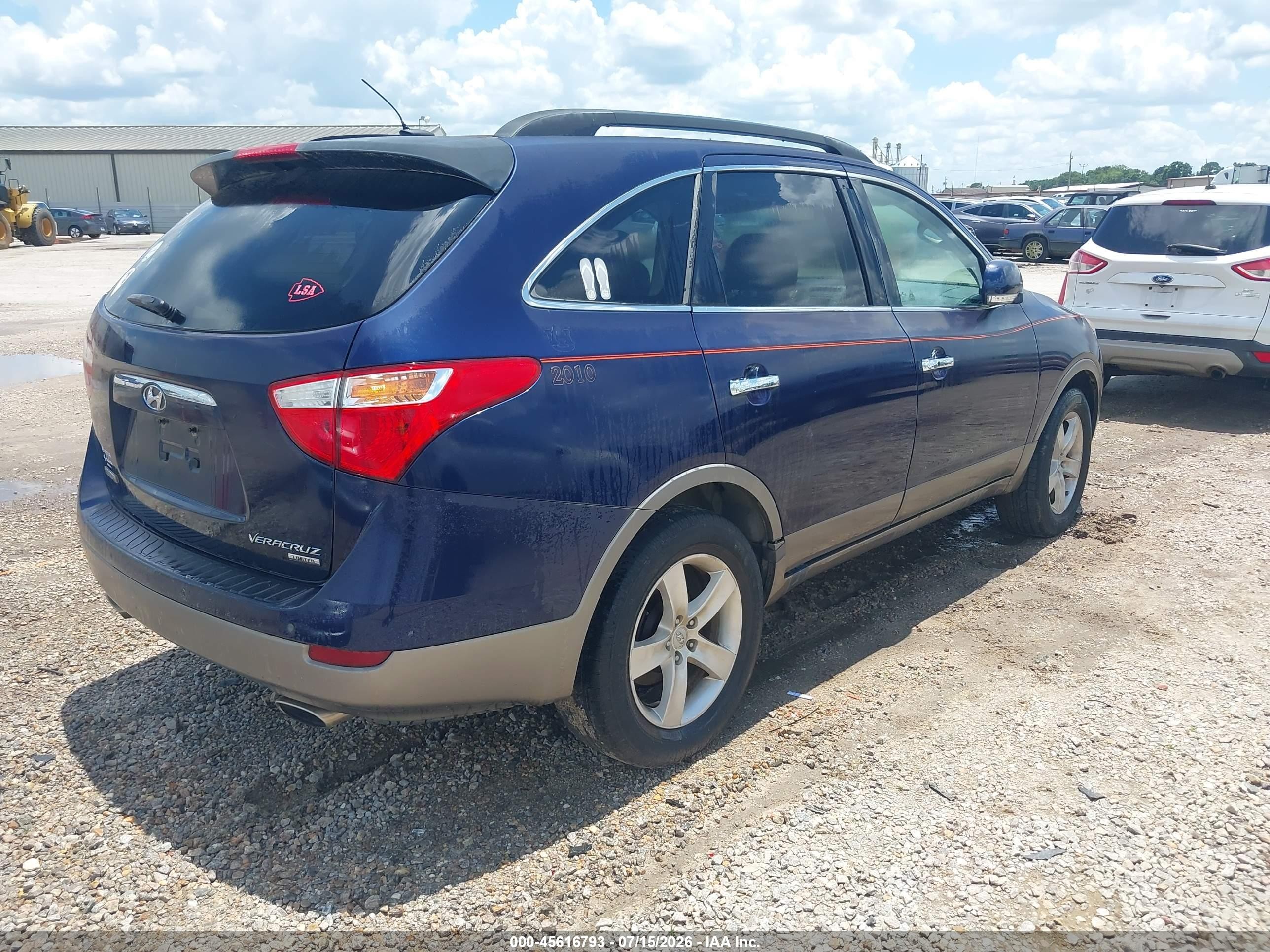 2010 Hyundai Veracruz Limited Blue vin: KM8NU4CC3AU100798