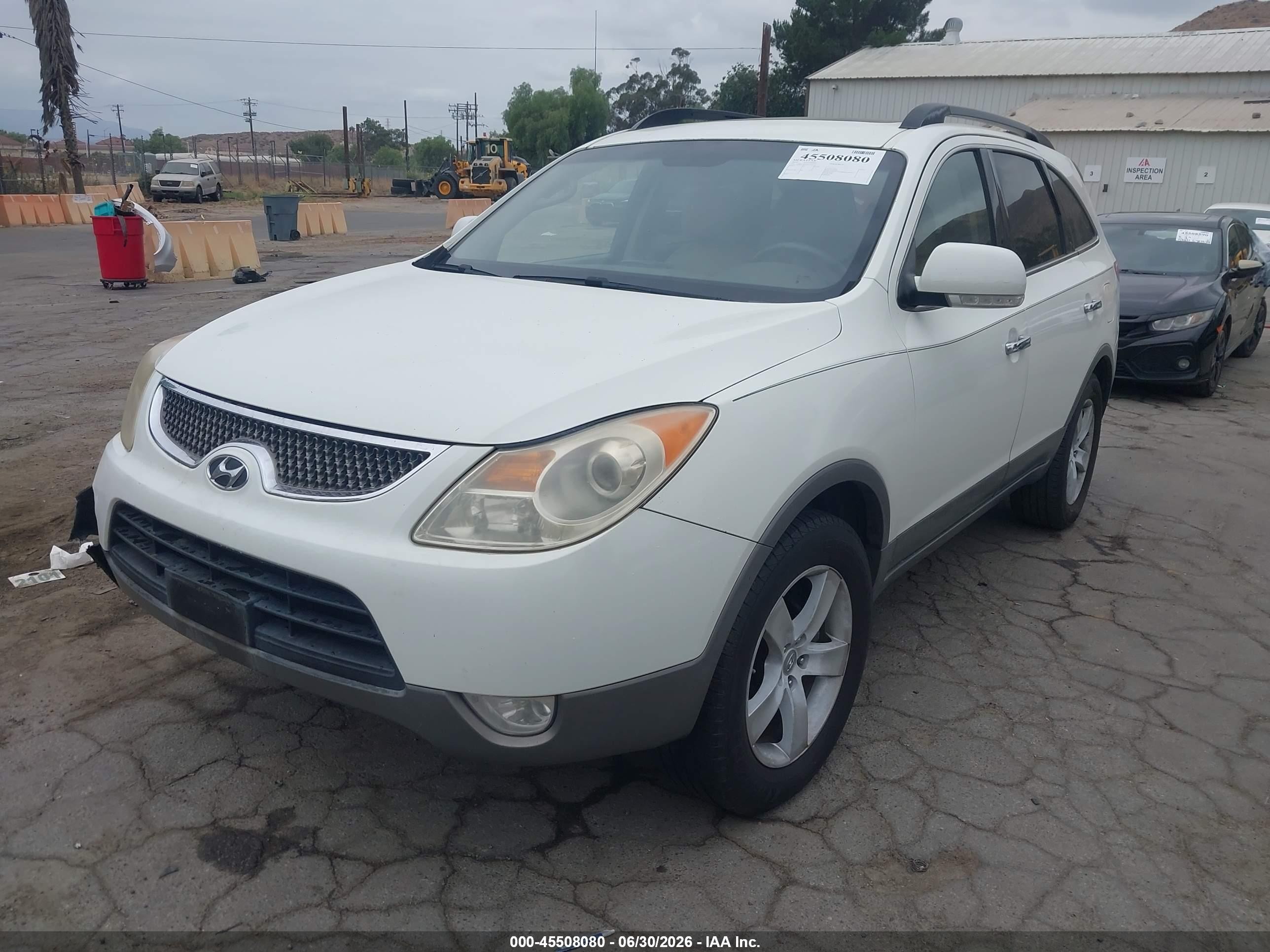 2010 Hyundai Veracruz Limited White vin: KM8NU4CC3AU101353