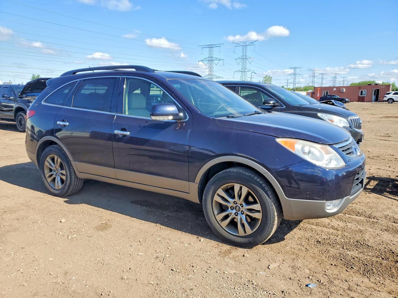 2012 Hyundai Veracruz Limited Black vin: KM8NU4CC3CU188626