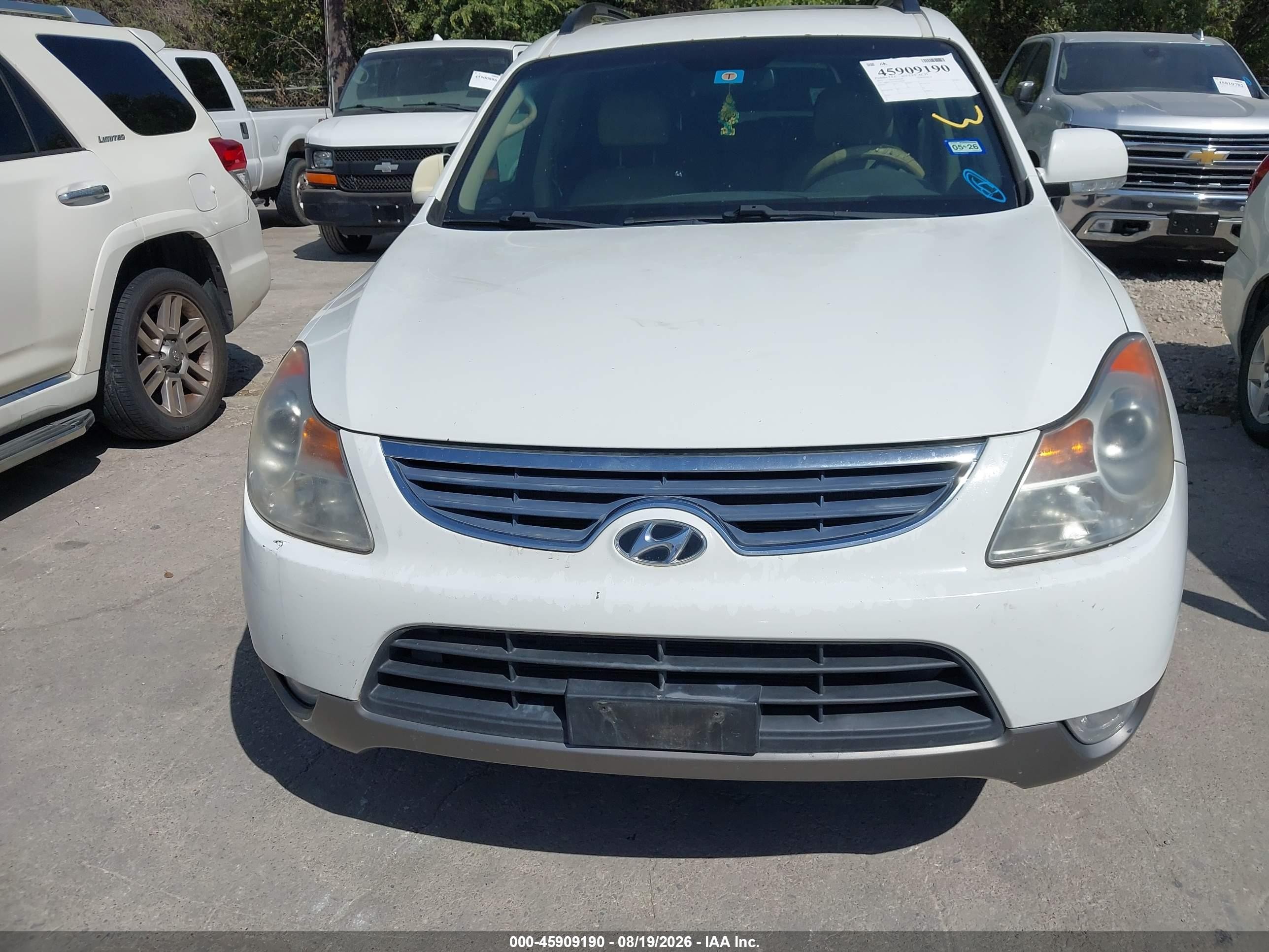2012 Hyundai Veracruz Limited White vin: KM8NU4CC4CU204185