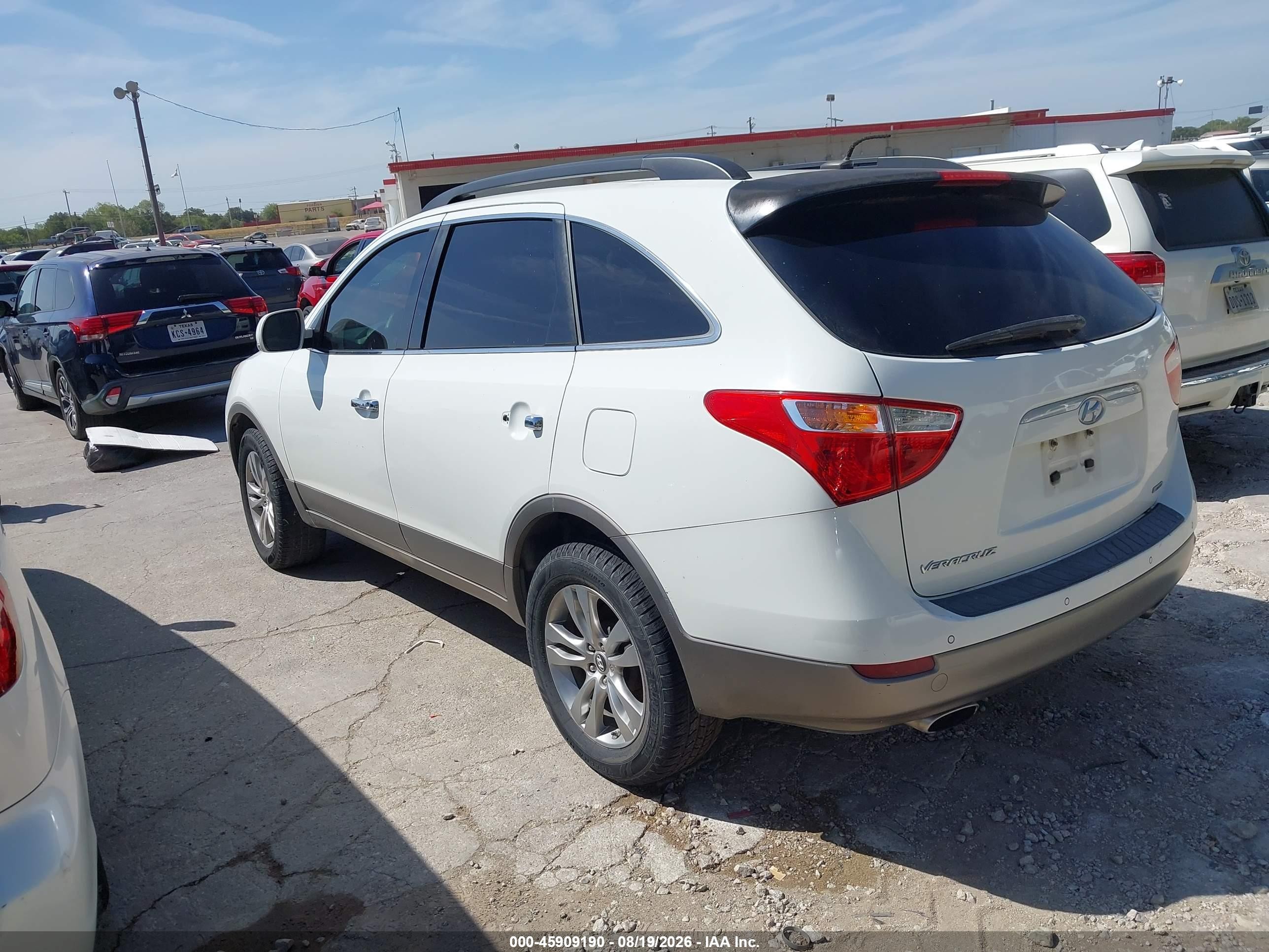 2012 Hyundai Veracruz Limited White vin: KM8NU4CC4CU204185