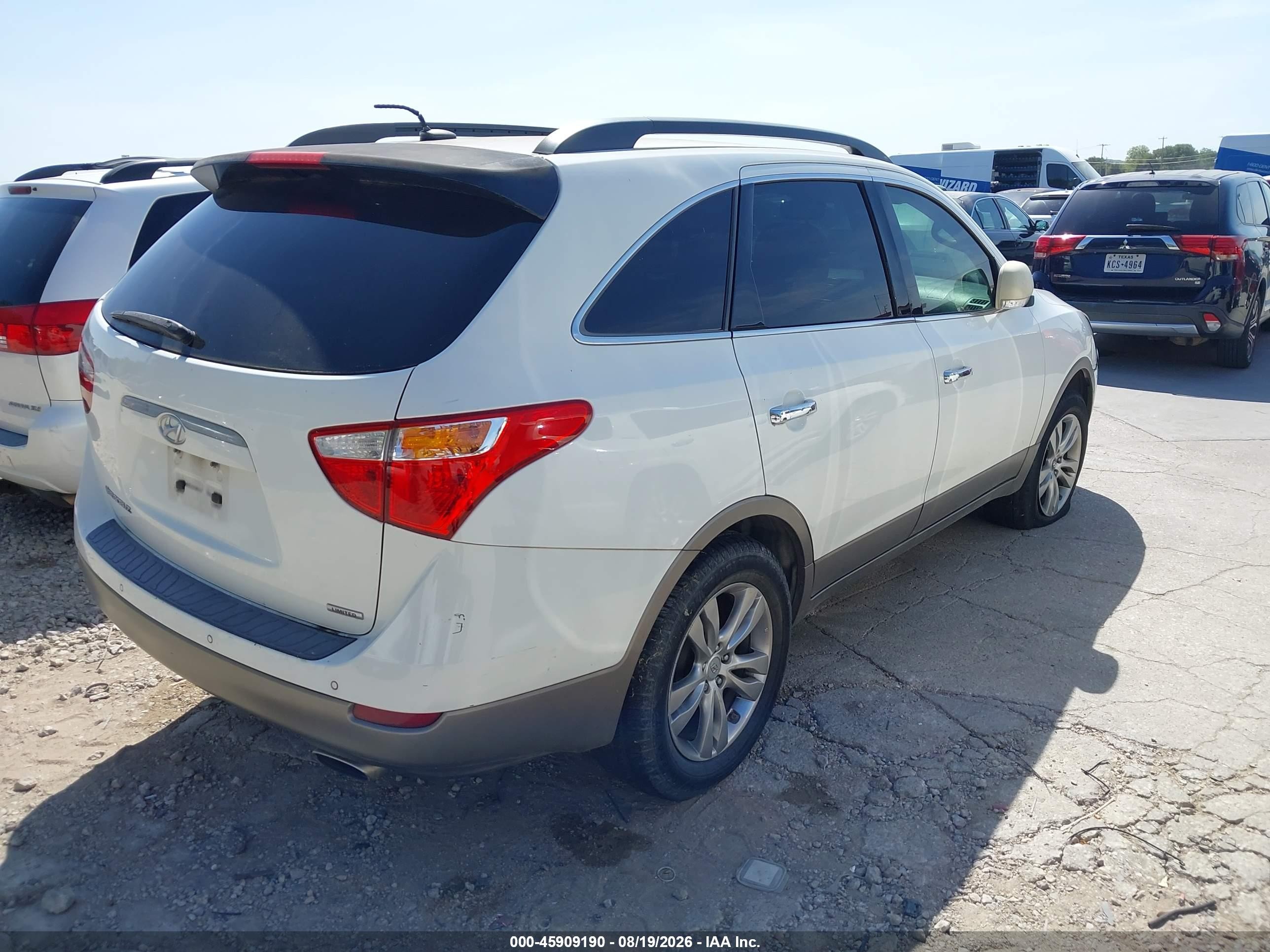 2012 Hyundai Veracruz Limited White vin: KM8NU4CC4CU204185