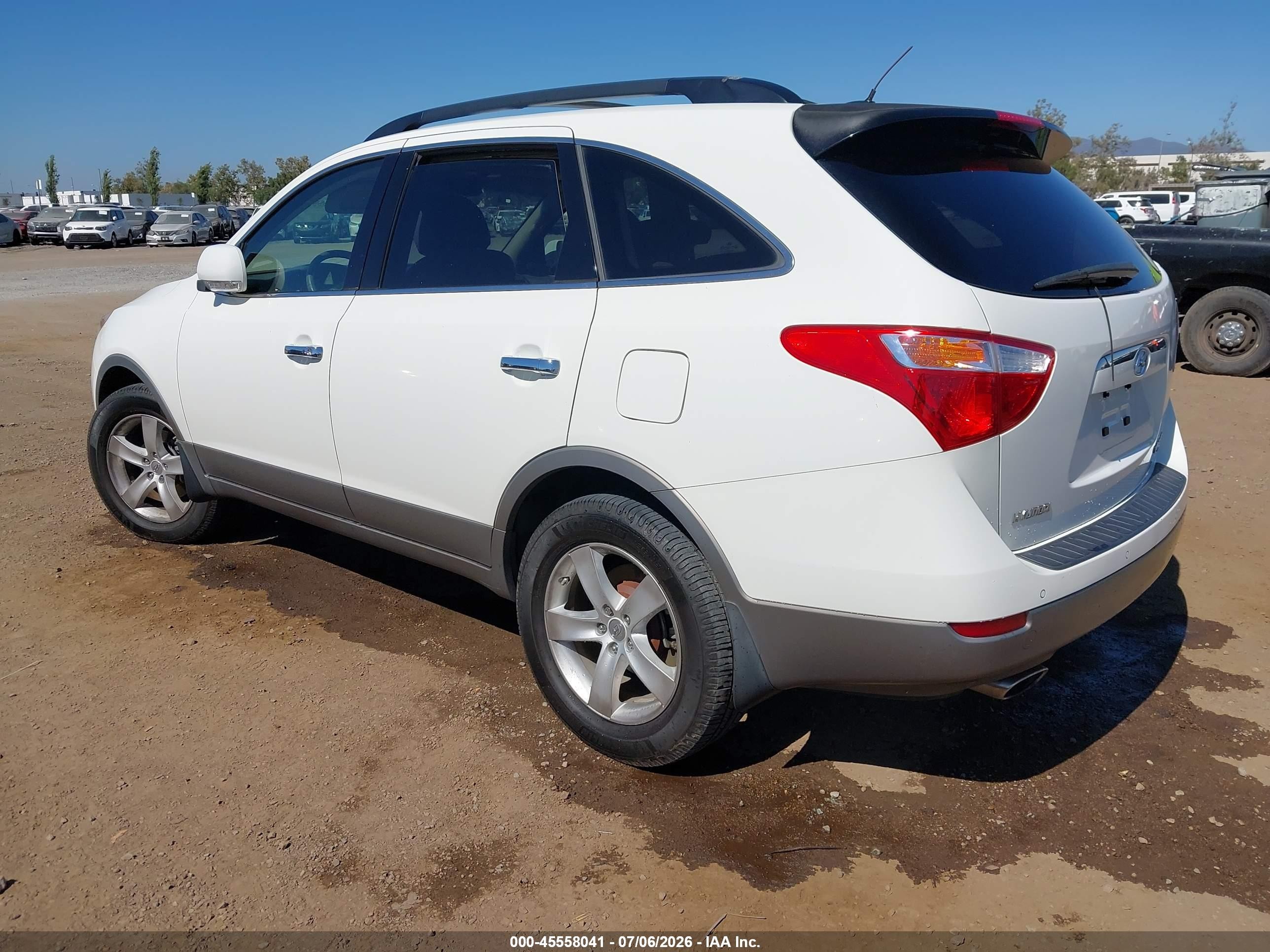 2011 Hyundai Veracruz Limited White vin: KM8NU4CC5BU174550