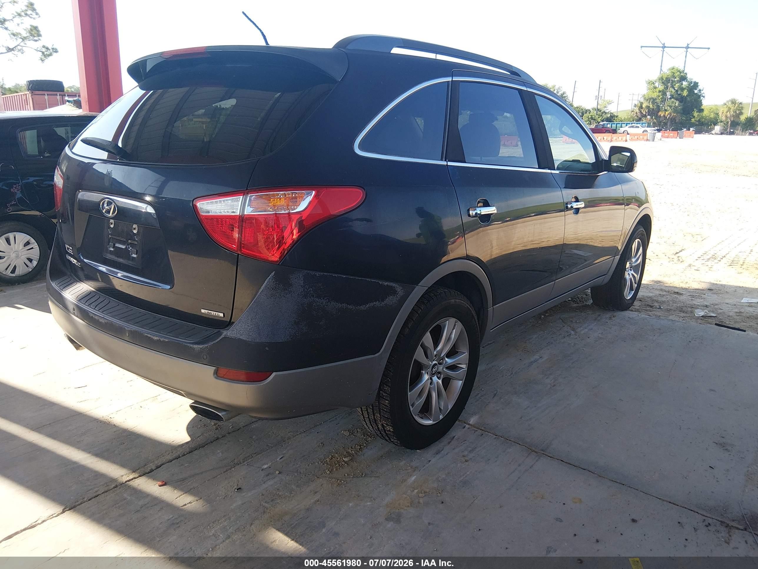 2012 Hyundai Veracruz Limited Black vin: KM8NU4CC5CU201943
