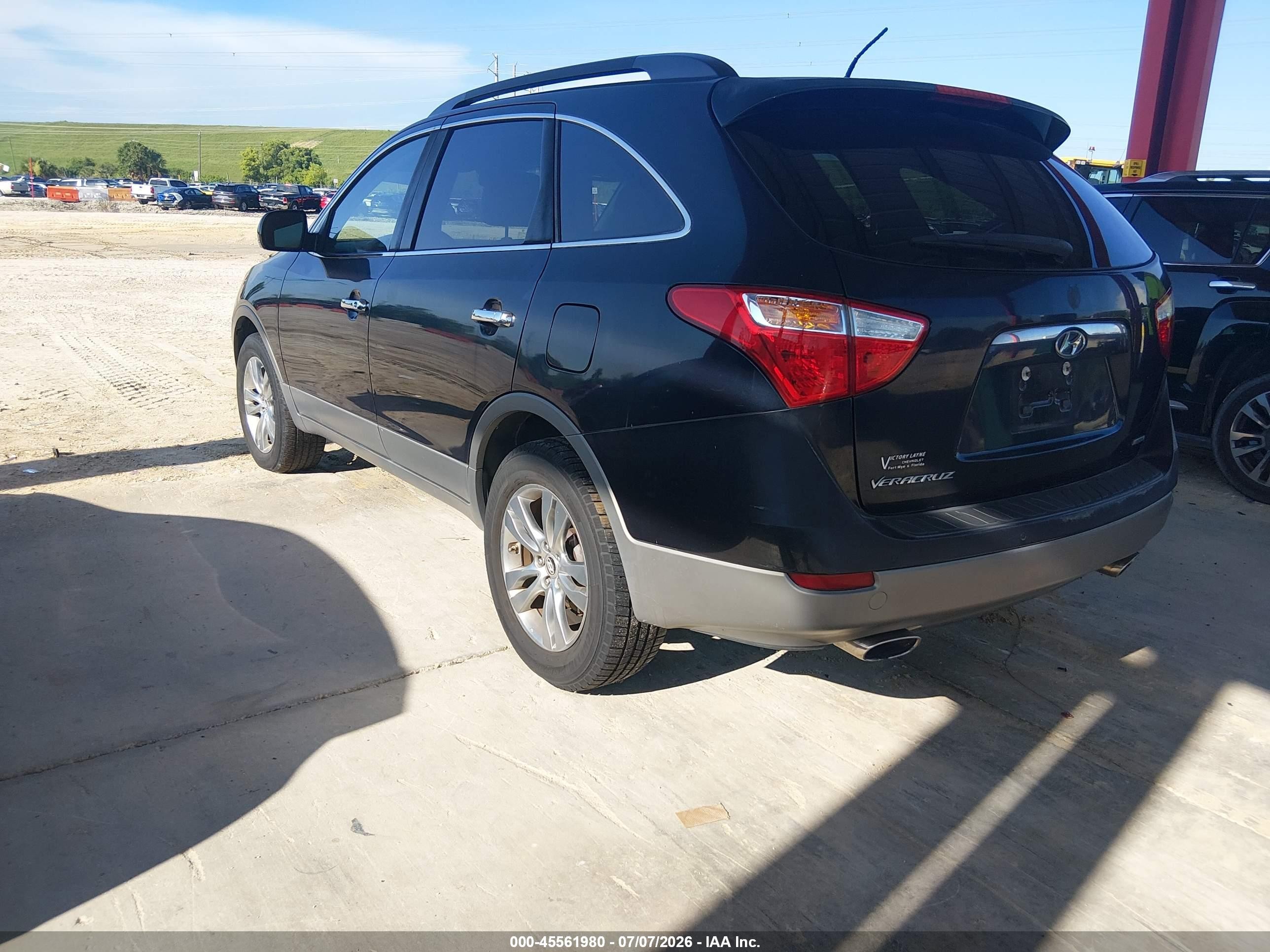 2012 Hyundai Veracruz Limited Black vin: KM8NU4CC5CU201943