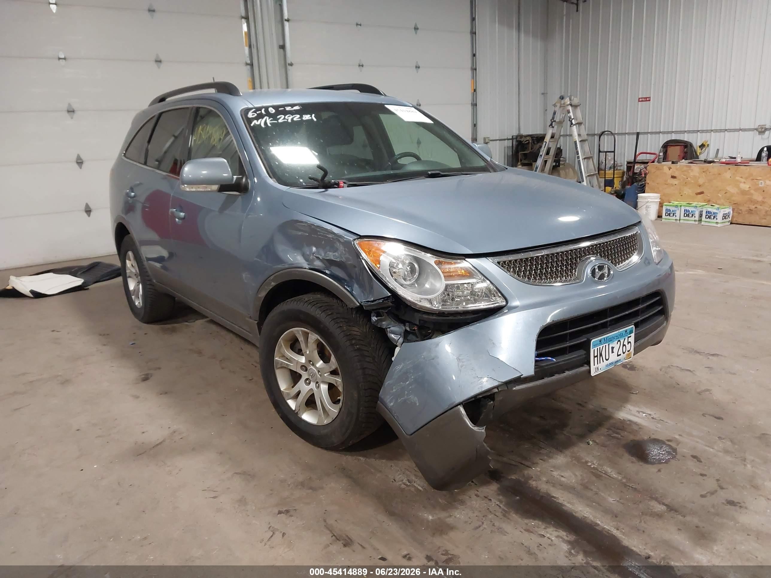 2011 Hyundai Veracruz Gls Blue vin: KM8NU4CC6BU150225