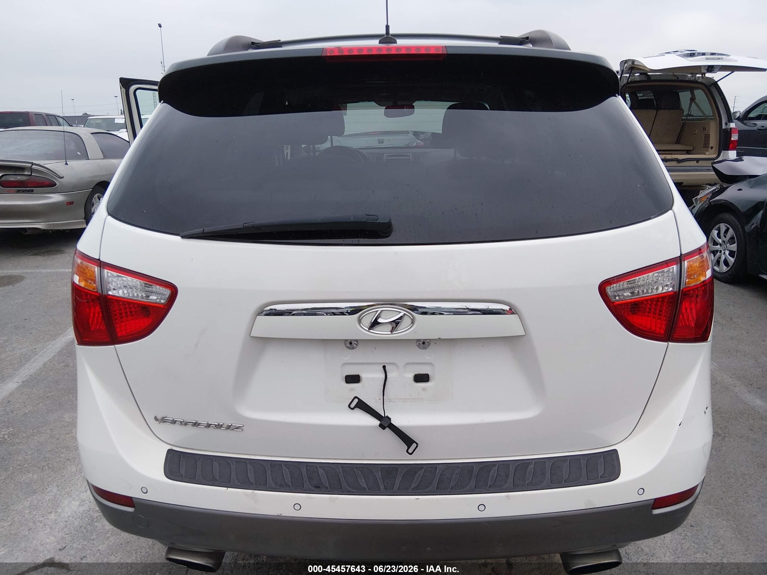 2012 Hyundai Veracruz Gls White vin: KM8NU4CC7CU181128
