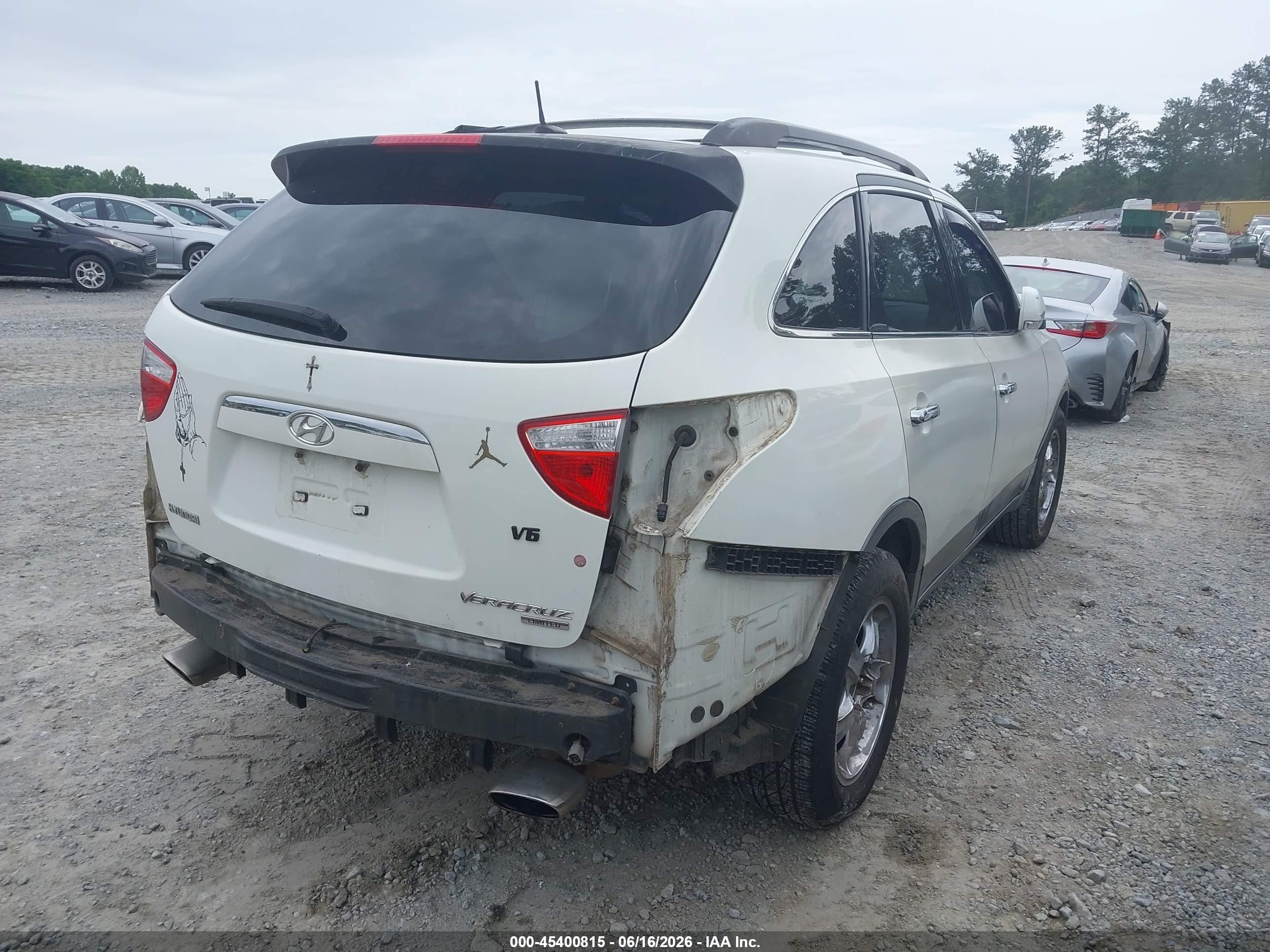 2010 Hyundai Veracruz Limited White vin: KM8NU4CC8AU116253