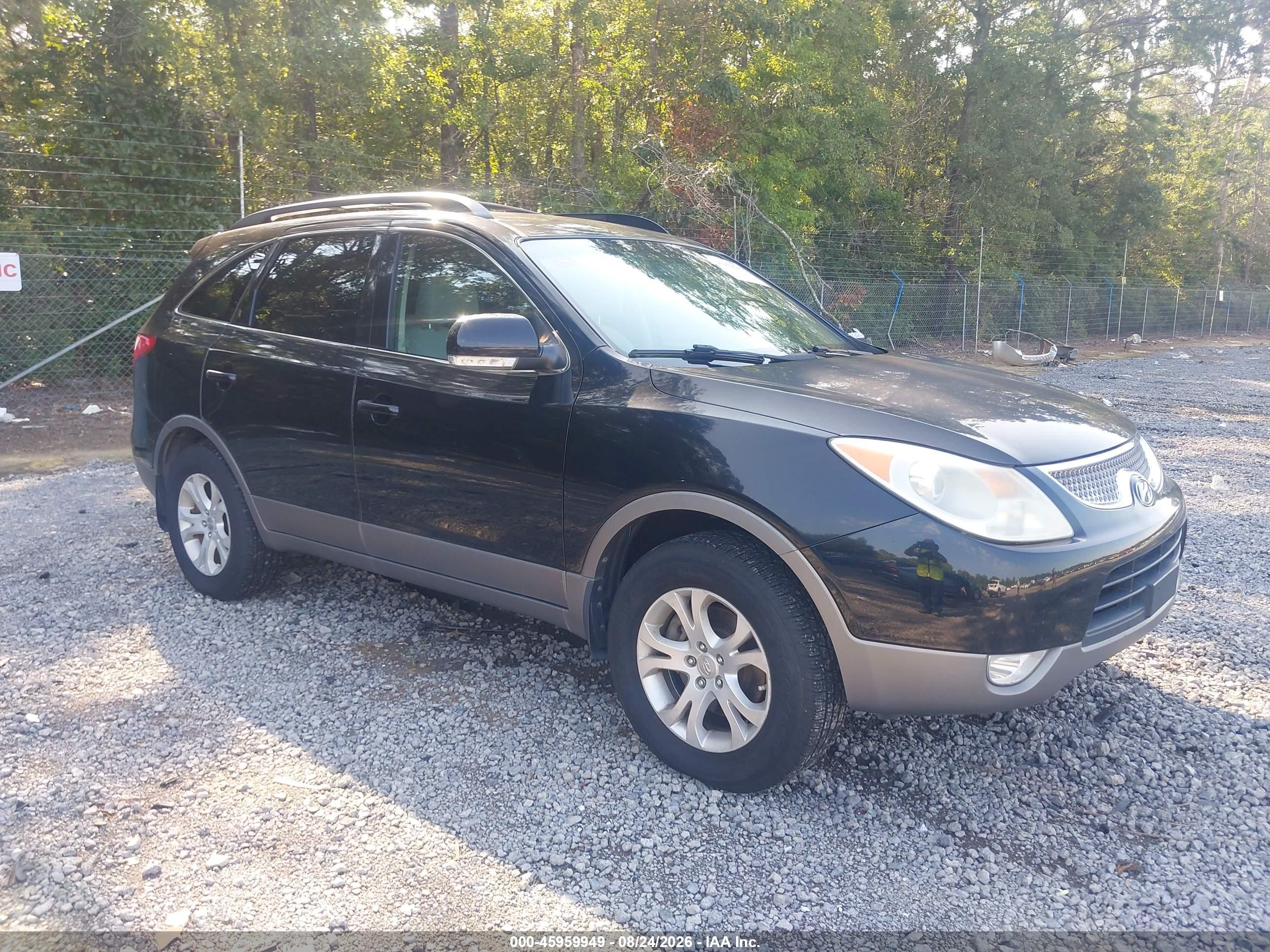 2011 Hyundai Veracruz Gls Black vin: KM8NU4CC8BU163607