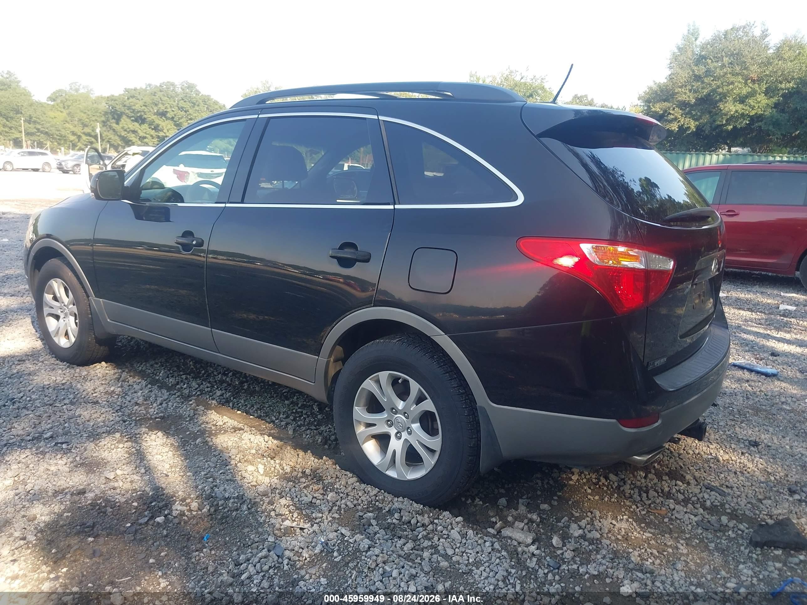 2011 Hyundai Veracruz Gls Black vin: KM8NU4CC8BU163607