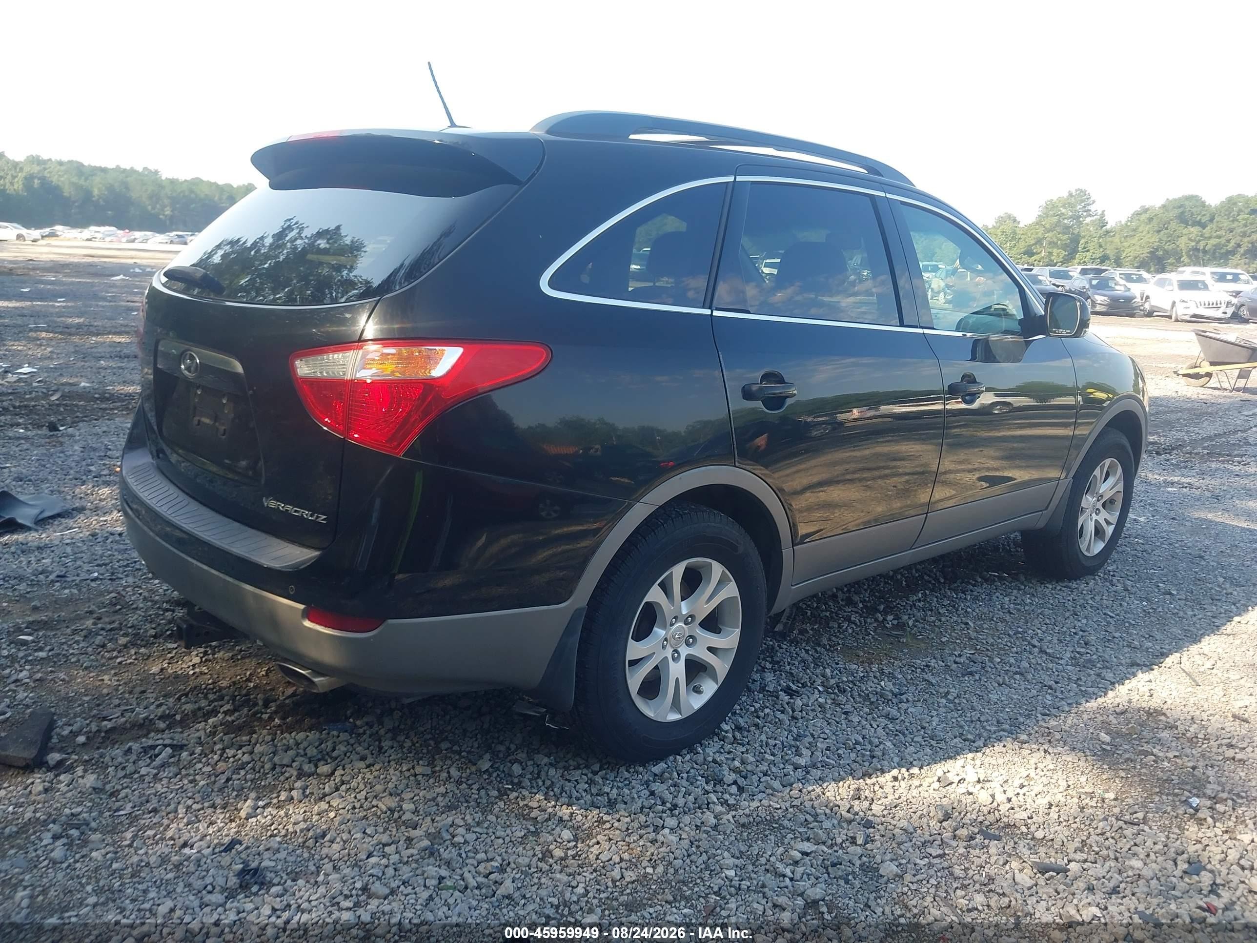 2011 Hyundai Veracruz Gls Black vin: KM8NU4CC8BU163607