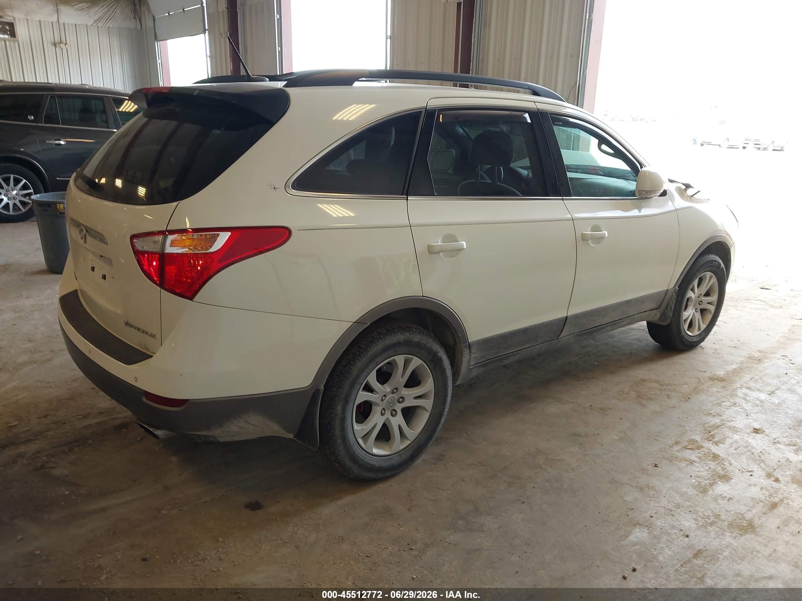 2010 Hyundai Veracruz Gls White vin: KM8NU4CC9AU108825