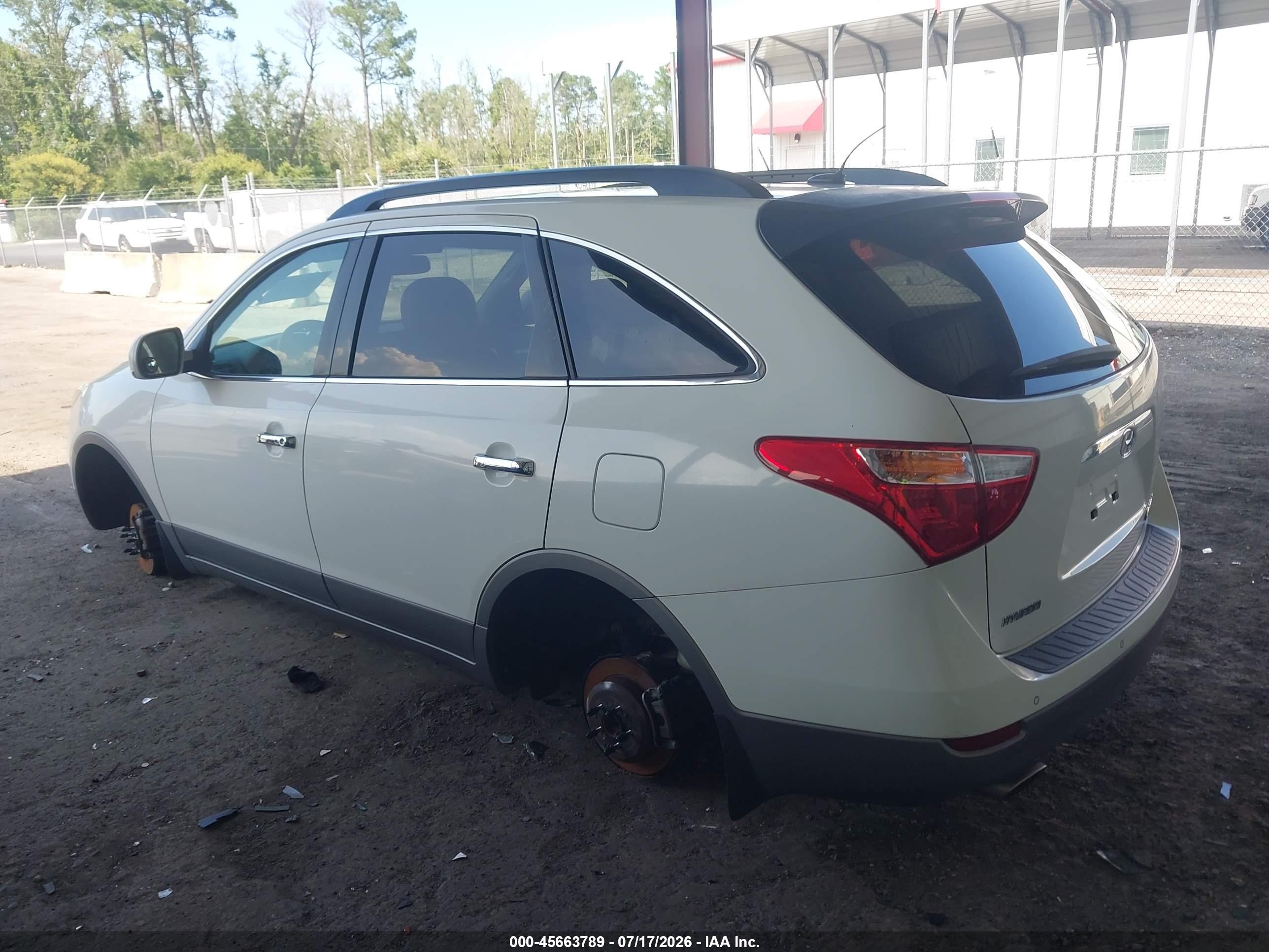 2010 Hyundai Veracruz Limited Белый vin: KM8NU4CC9AU139041
