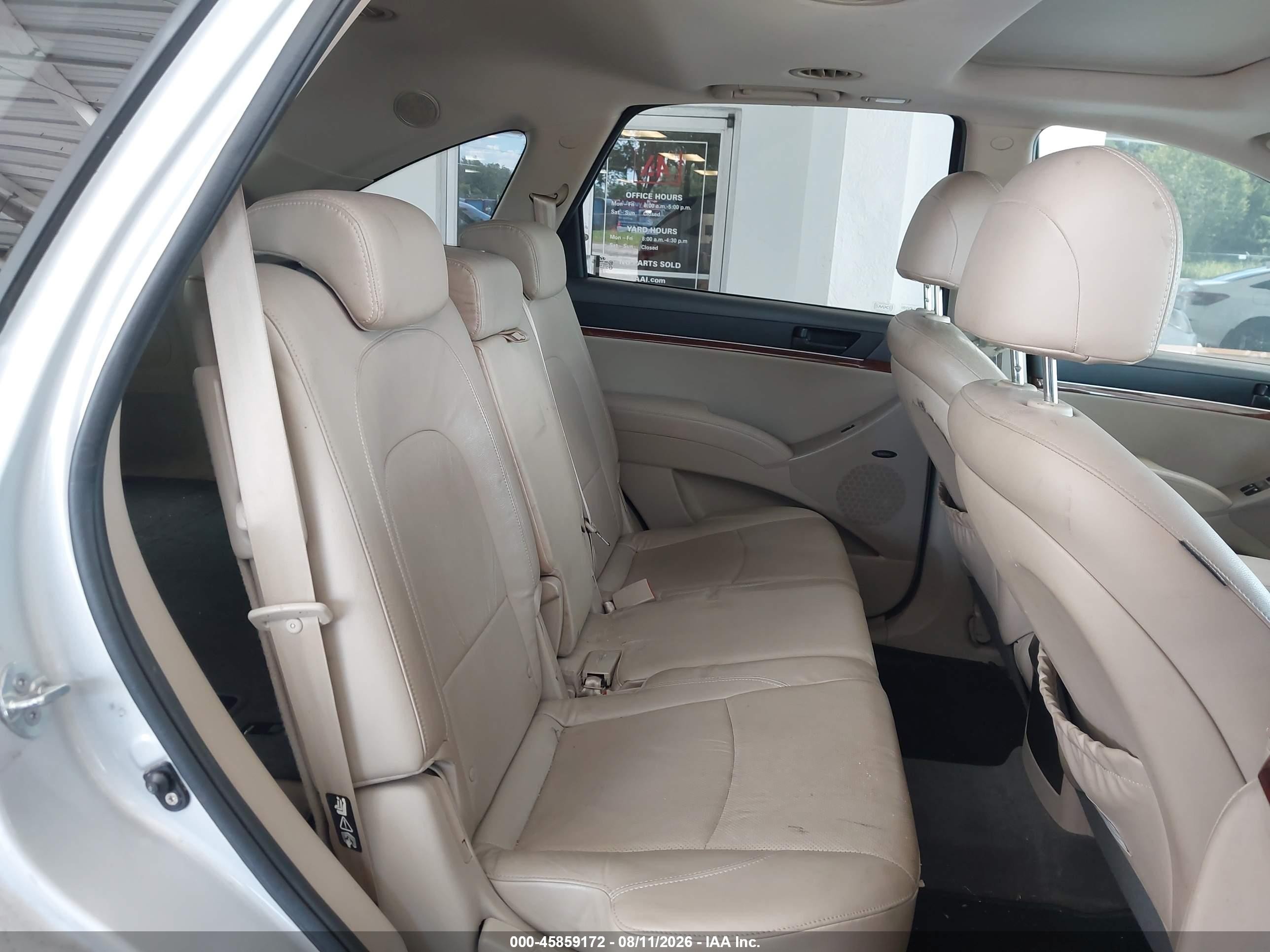 2011 Hyundai Veracruz Limited White vin: KM8NU4CC9BU165687