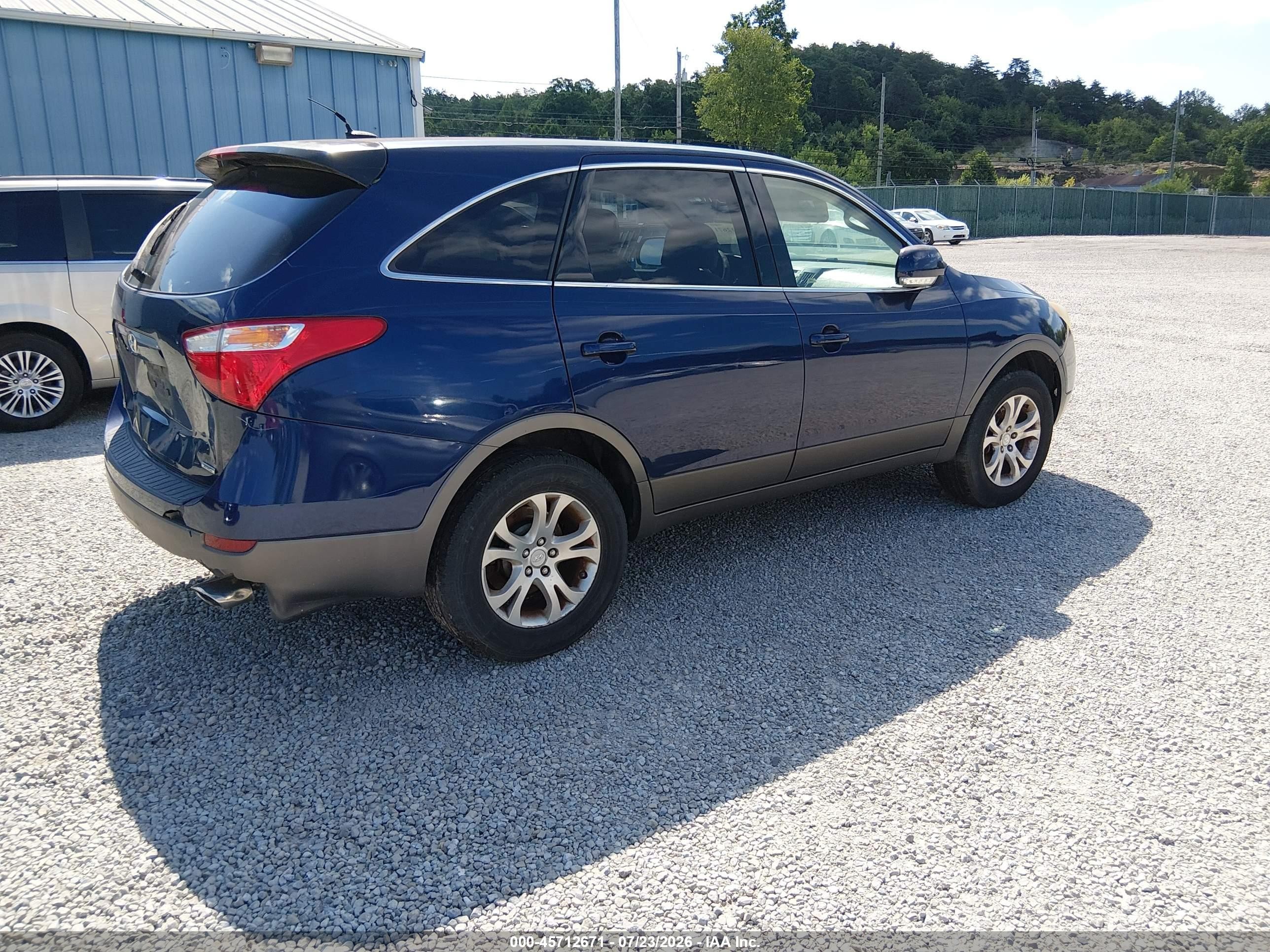 2007 Hyundai Veracruz Gls/limited/se Blue vin: KM8NU73C07U007974