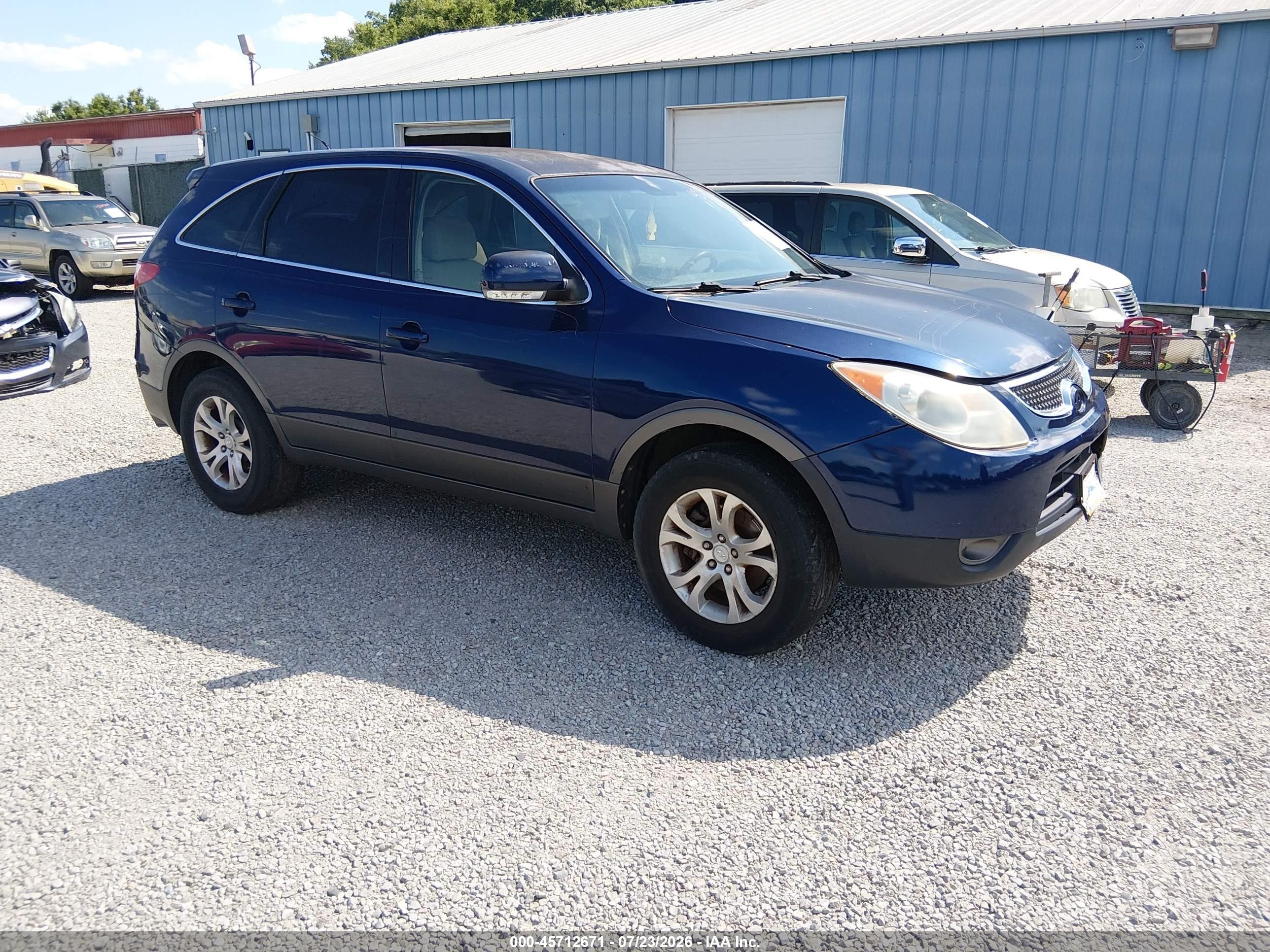 2007 Hyundai Veracruz Gls/limited/se Blue vin: KM8NU73C07U007974