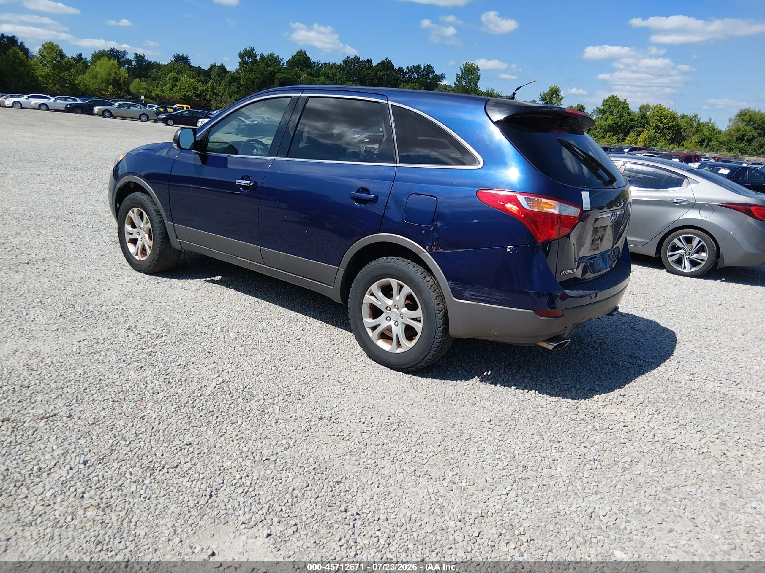 2007 Hyundai Veracruz Gls/limited/se Blue vin: KM8NU73C07U007974