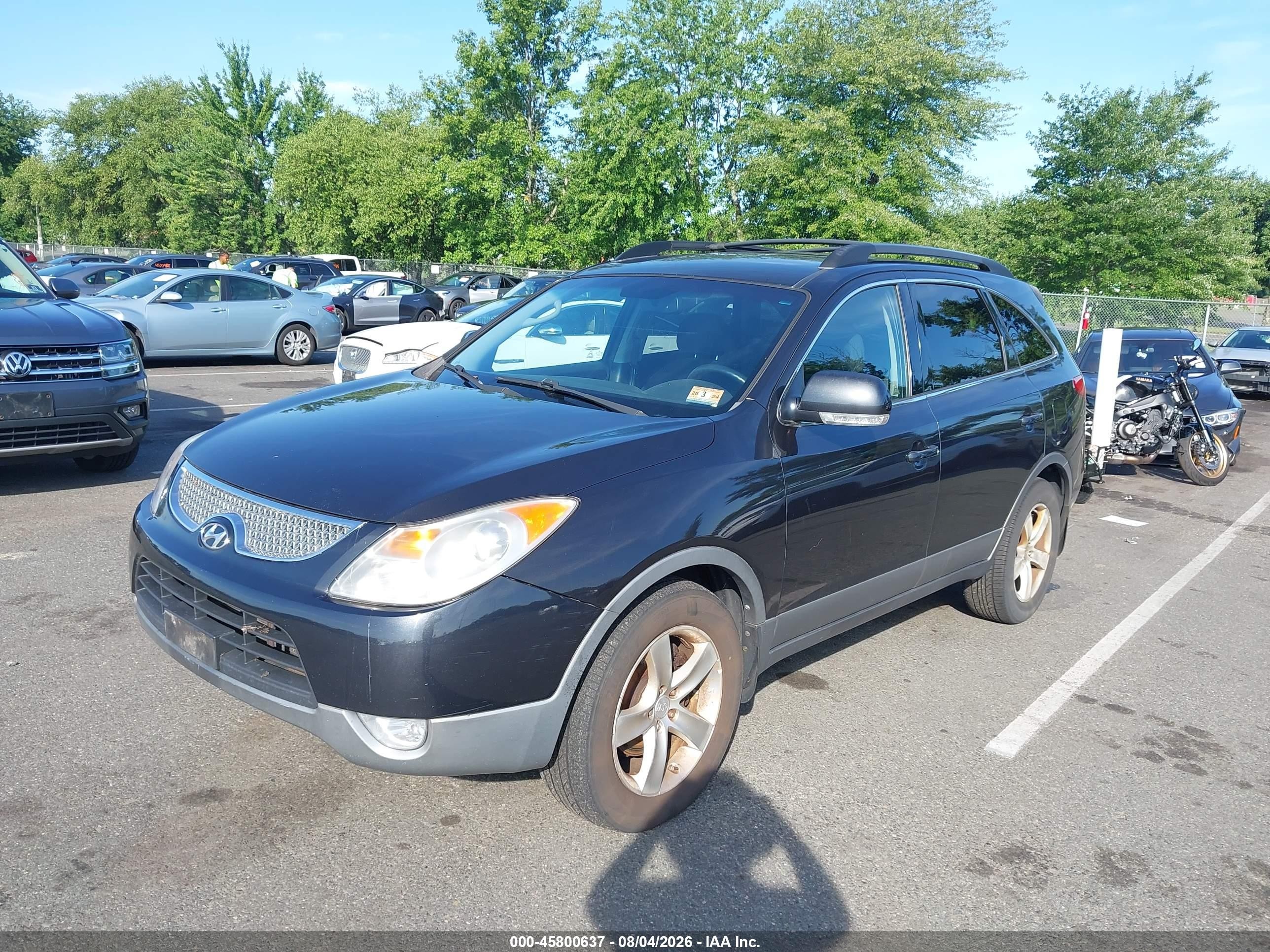 2008 Hyundai Veracruz Gls/limited/se Черный vin: KM8NU73C08U073331