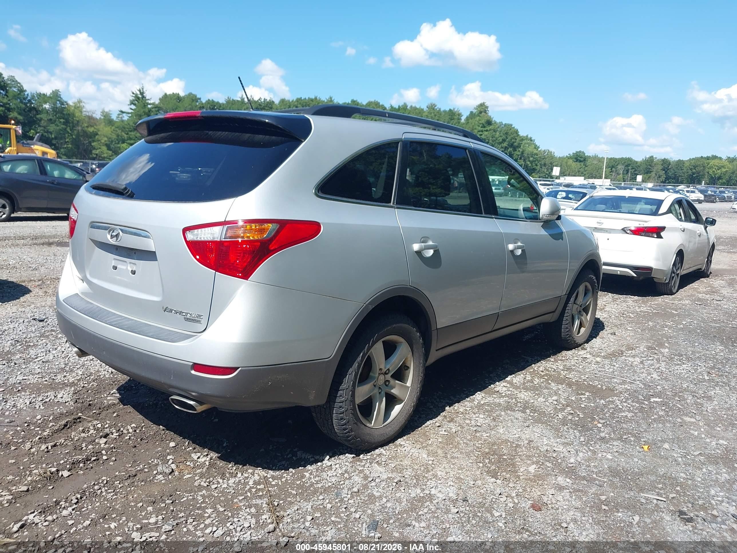 2007 Hyundai Veracruz Gls/limited/se Серебряный vin: KM8NU73C27U015901