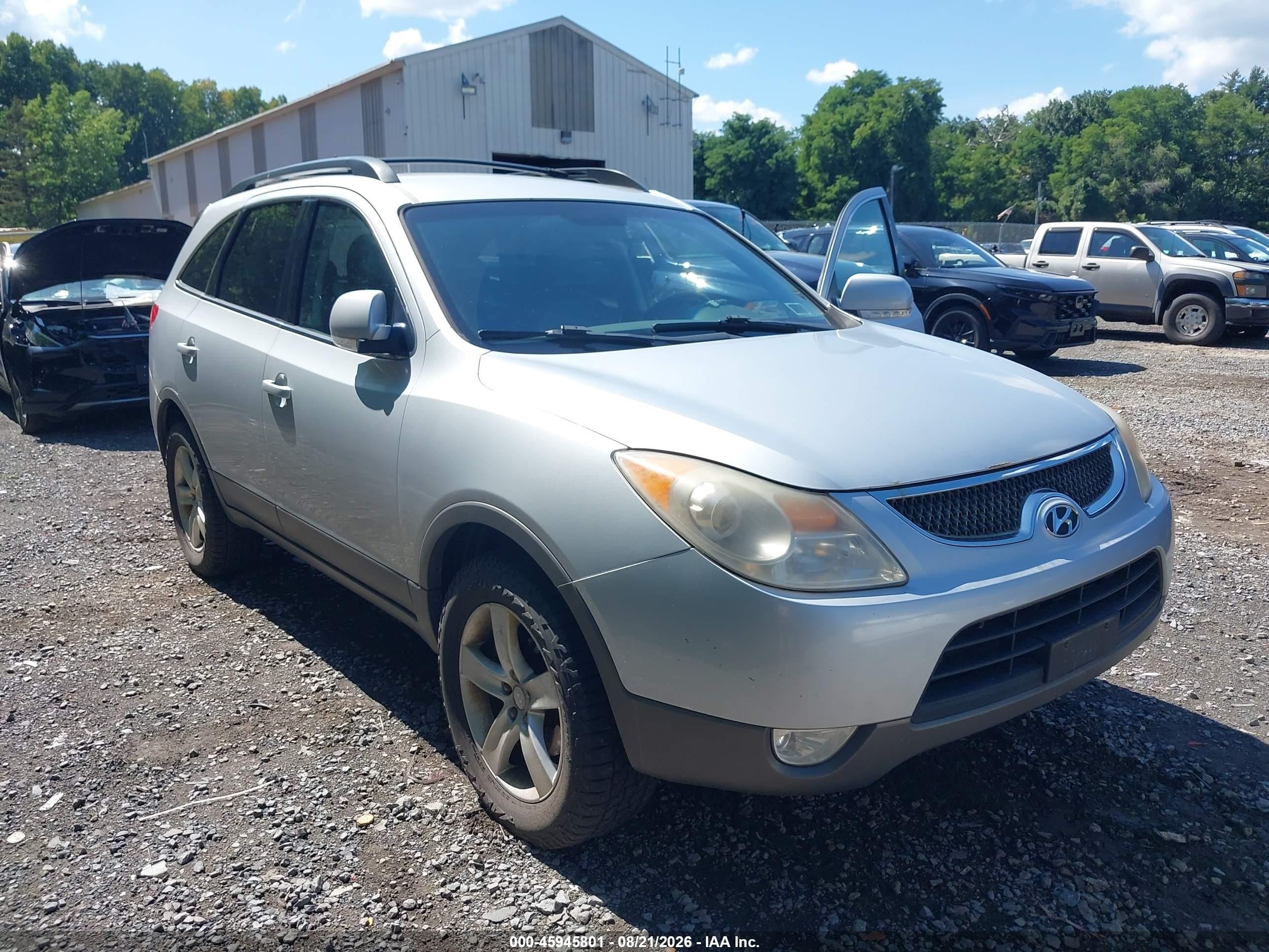 2007 Hyundai Veracruz Gls/limited/se Серебряный vin: KM8NU73C27U015901